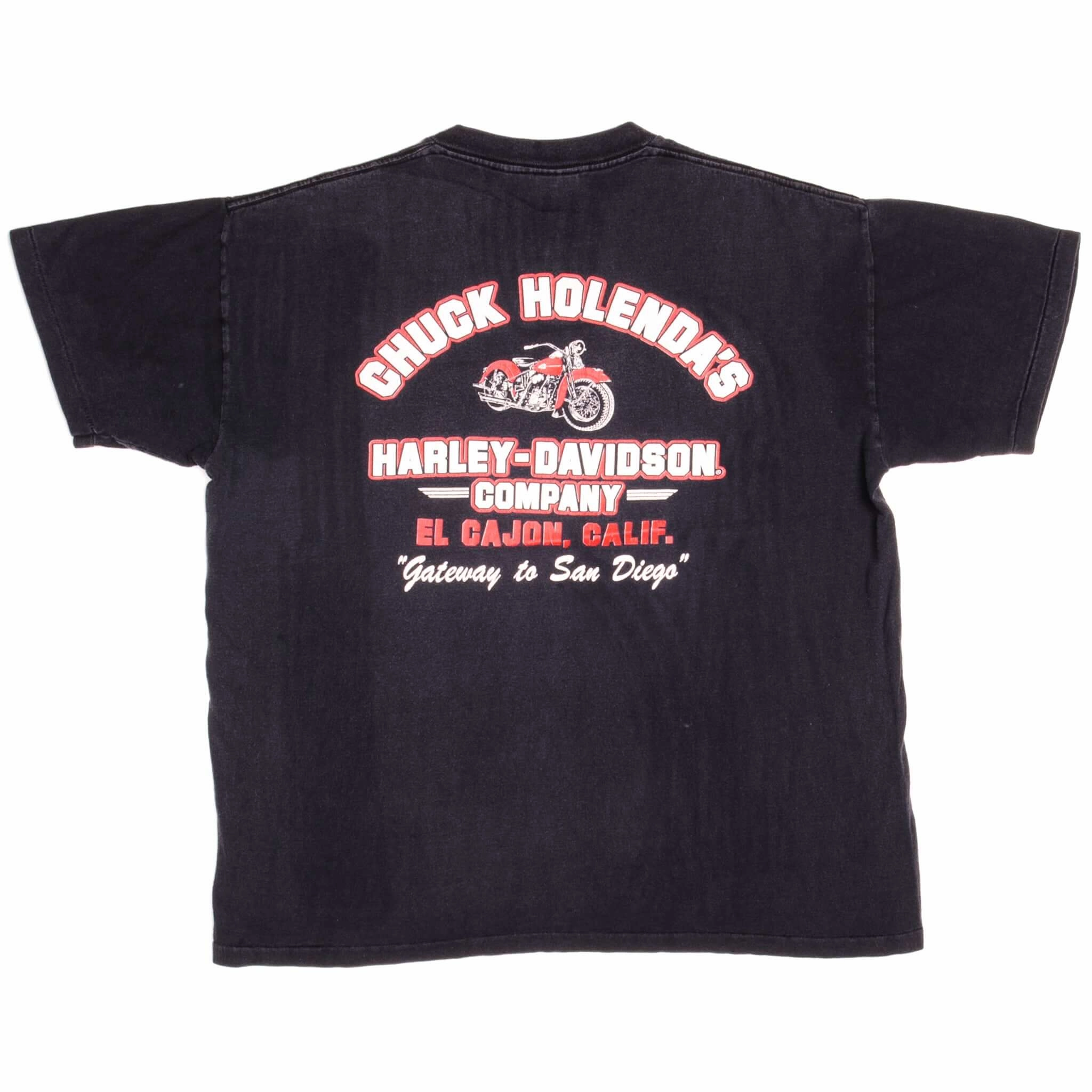VINTAGE HARLEY DAVIDSON TEE SHIRT EL CAJON CA 1987 SIZE XL MADE IN USA