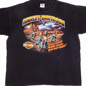 VINTAGE HARLEY DAVIDSON TEE SHIRT EL CAJON CA 1987 SIZE XL MADE IN USA