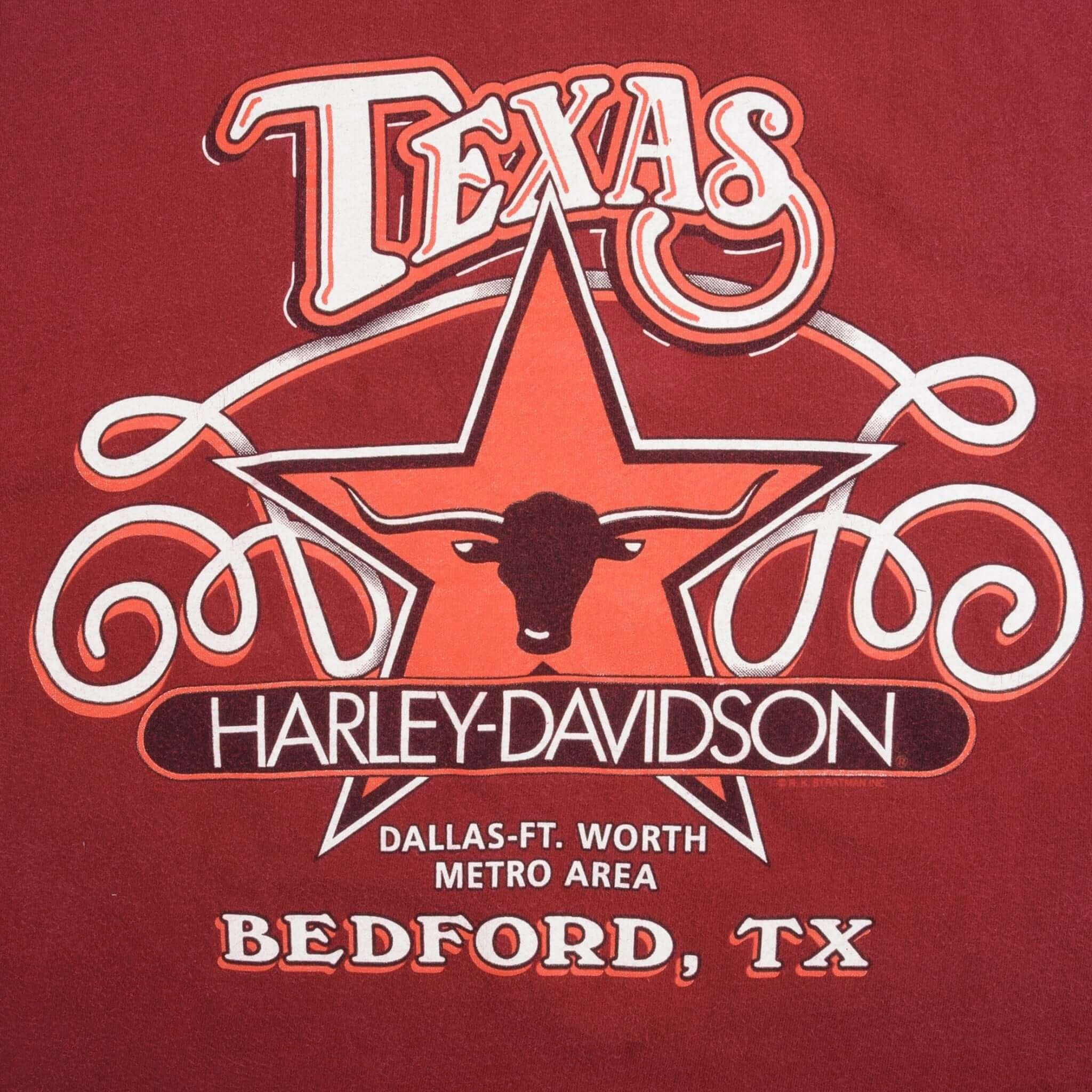VINTAGE HARLEY DAVIDSON TEXAS TEE SHIRT 1996 SIZE XL MADE IN USA