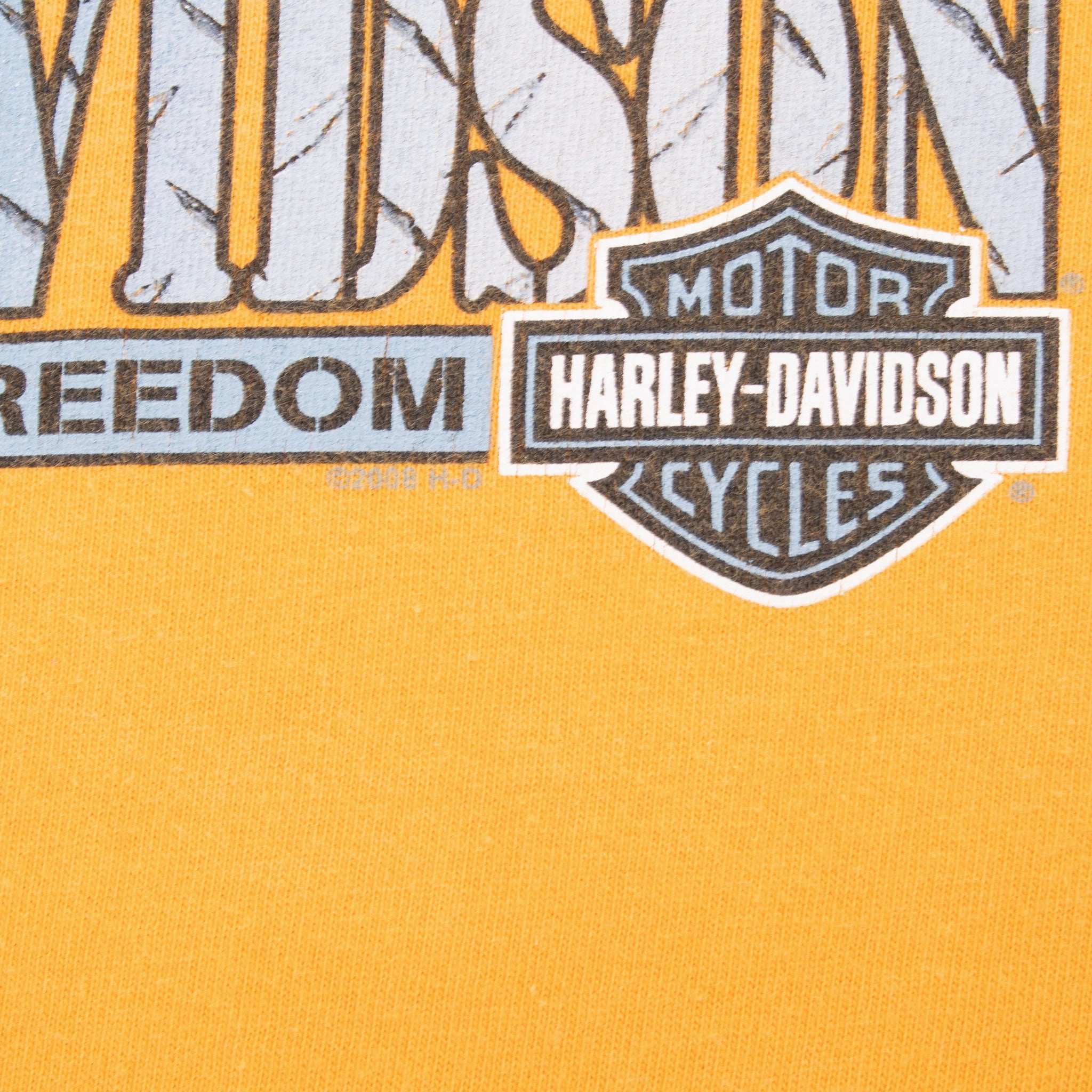 VINTAGE HARLEY DAVIDSON THE POWER OF FREEDOM TEE SHIRT 2008 XL