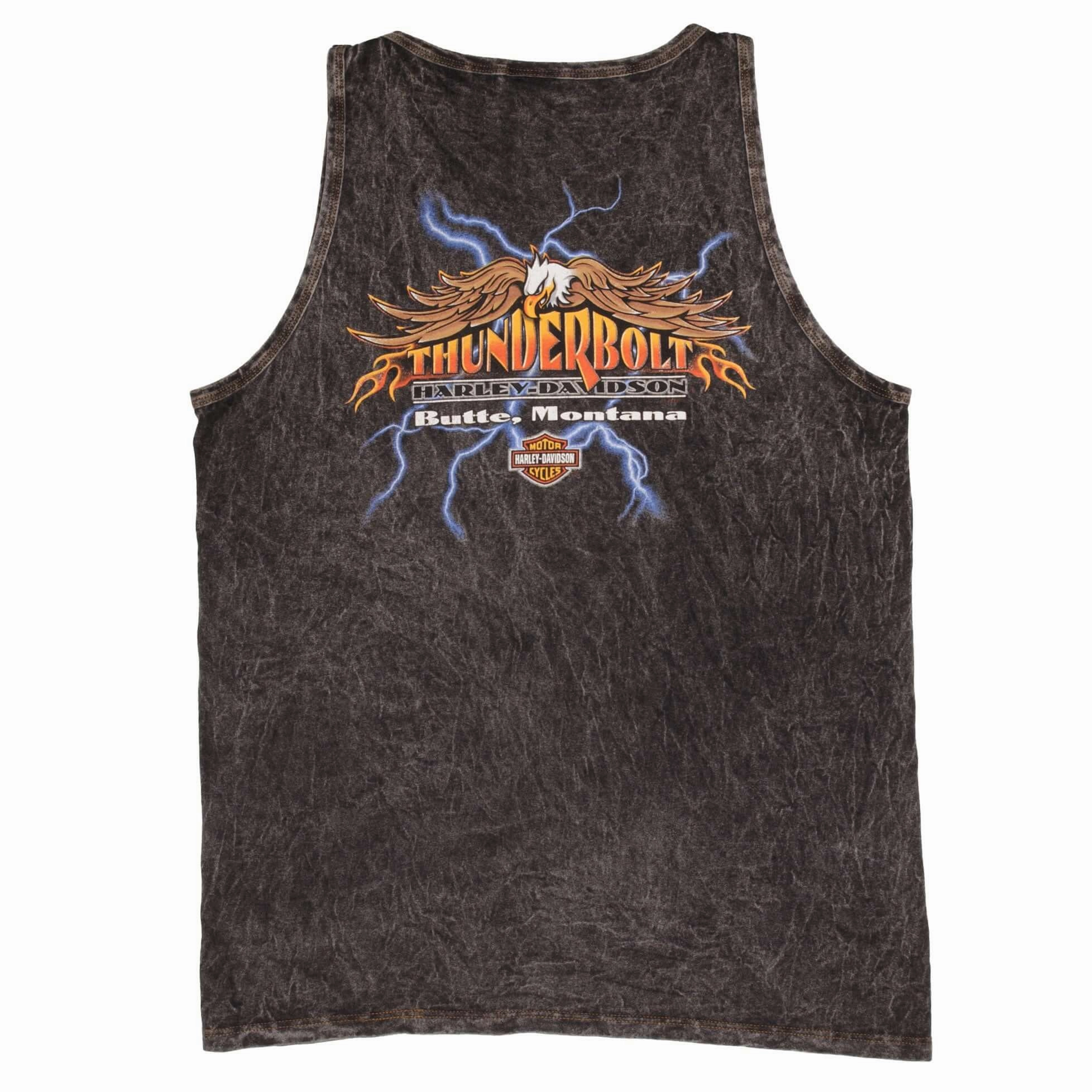 VINTAGE HARLEY DAVIDSON THUNDERBOLT TANK TOP TEE SHIRT 2004 LARGE MADE IN USA