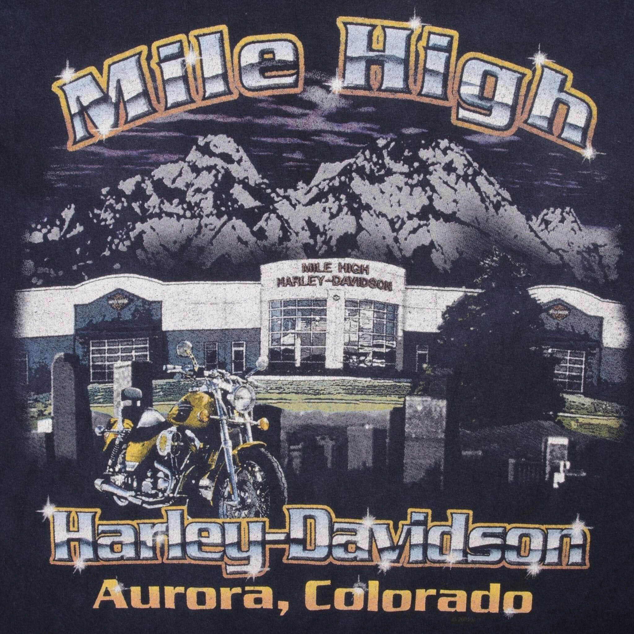 VINTAGE HARLEY DAVIDSON TIE DYE LONG SLEEVES TEE SHIRT 2001 XL MADE IN USA