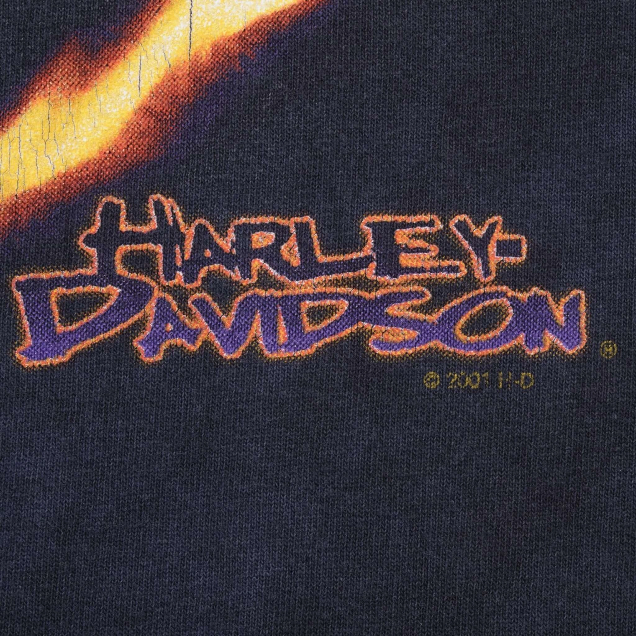 VINTAGE HARLEY DAVIDSON TIE DYE LONG SLEEVES TEE SHIRT 2001 XL MADE IN USA