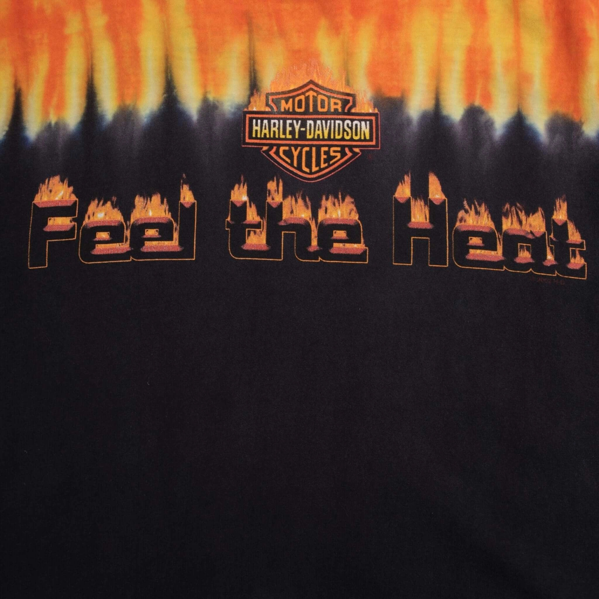 VINTAGE HARLEY DAVIDSON TIE DYE LONG SLEEVES TEE SHIRT 2002 MEDIUM MADE IN USA