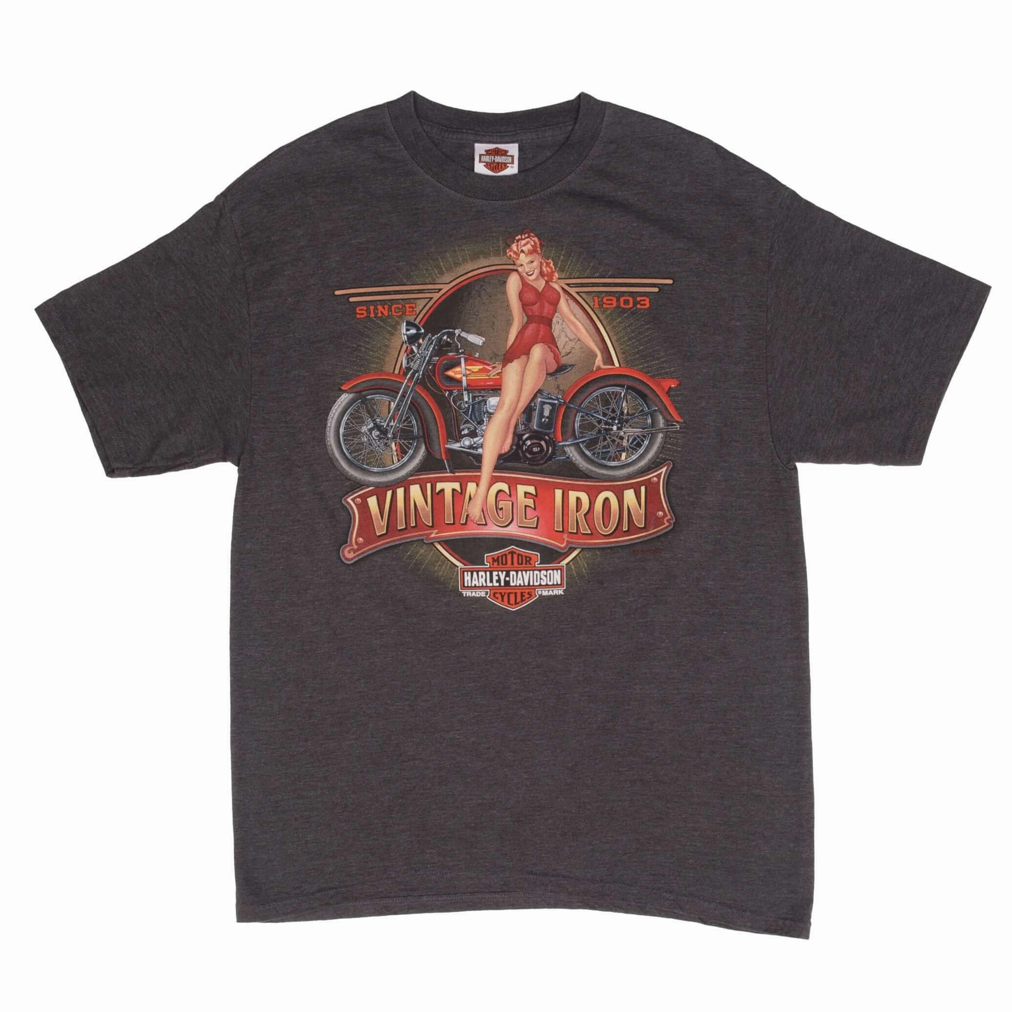 VINTAGE HARLEY DAVIDSON VINTAGE IRON 2011 TEE SHIRT SIZE MEDIUM