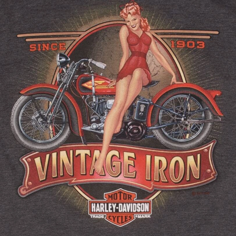 VINTAGE HARLEY DAVIDSON VINTAGE IRON 2011 TEE SHIRT SIZE MEDIUM
