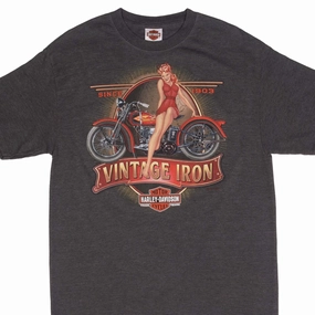 VINTAGE HARLEY DAVIDSON VINTAGE IRON 2011 TEE SHIRT SIZE MEDIUM