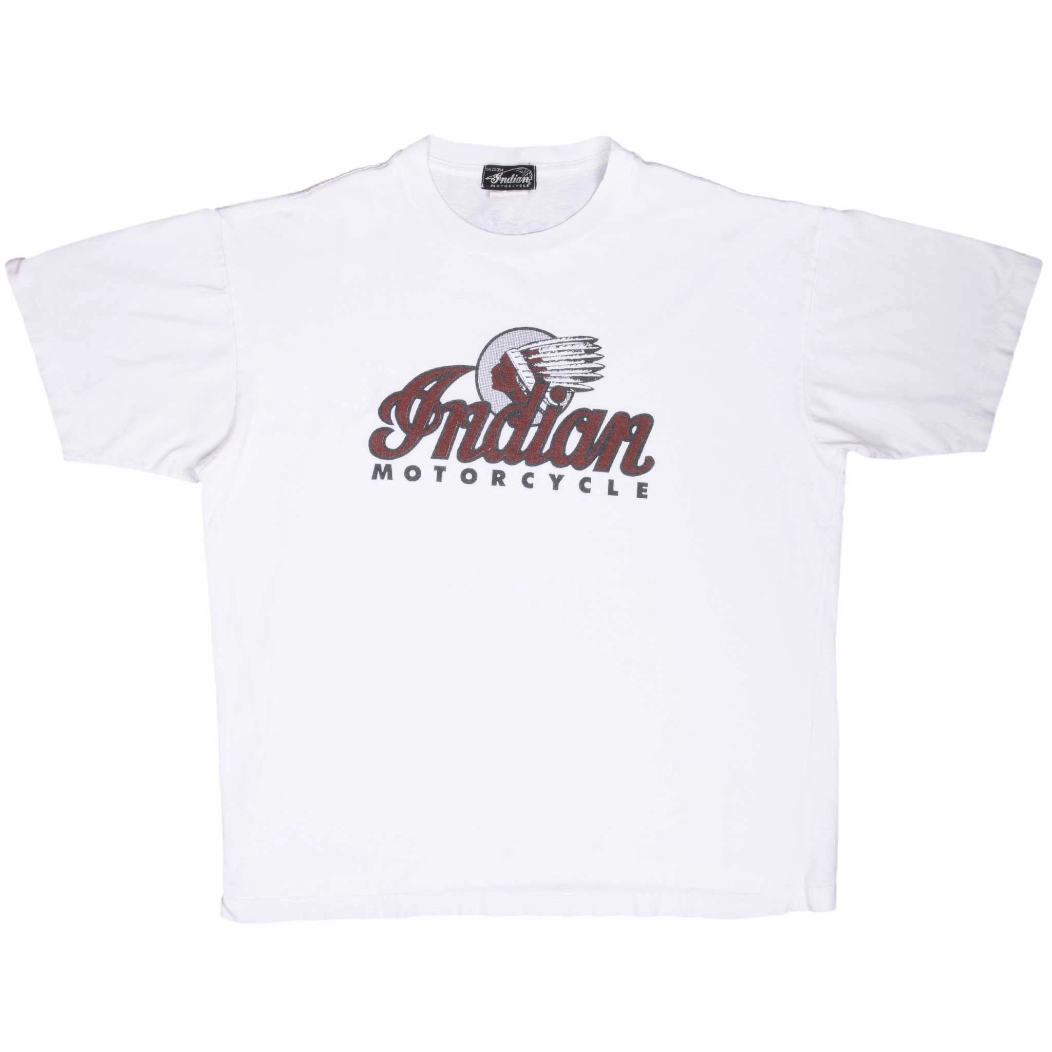 VINTAGE INDIAN MOTOCYCLE BIKER TEE SHIRT 1990S 2XL