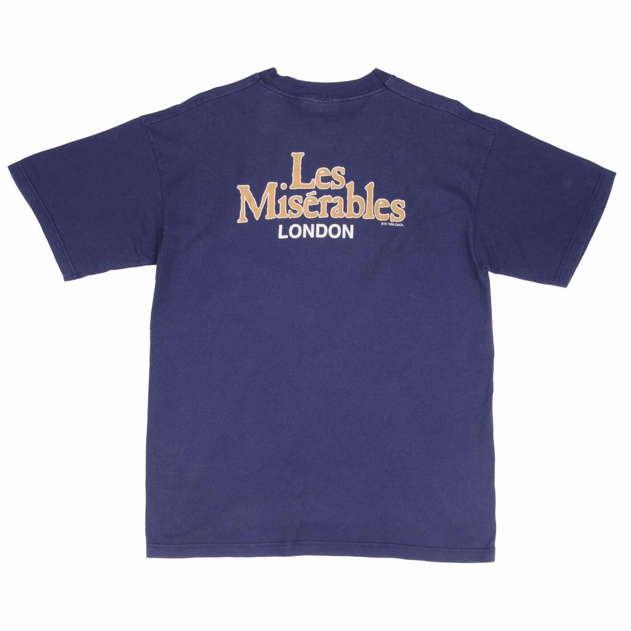 VINTAGE LES MISERABLES 1986 LONDON TEE SHIRT SIZE LARGE