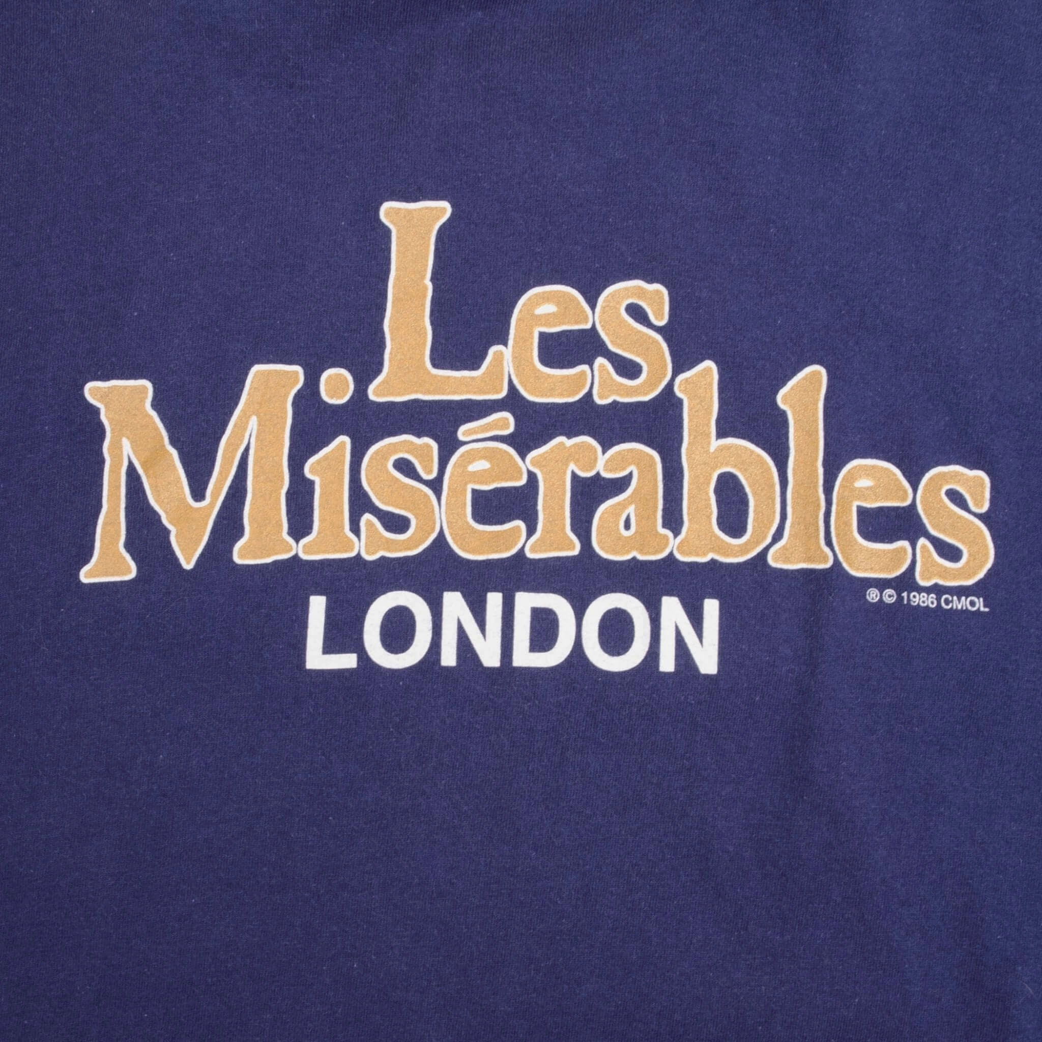VINTAGE LES MISERABLES 1986 LONDON TEE SHIRT SIZE LARGE