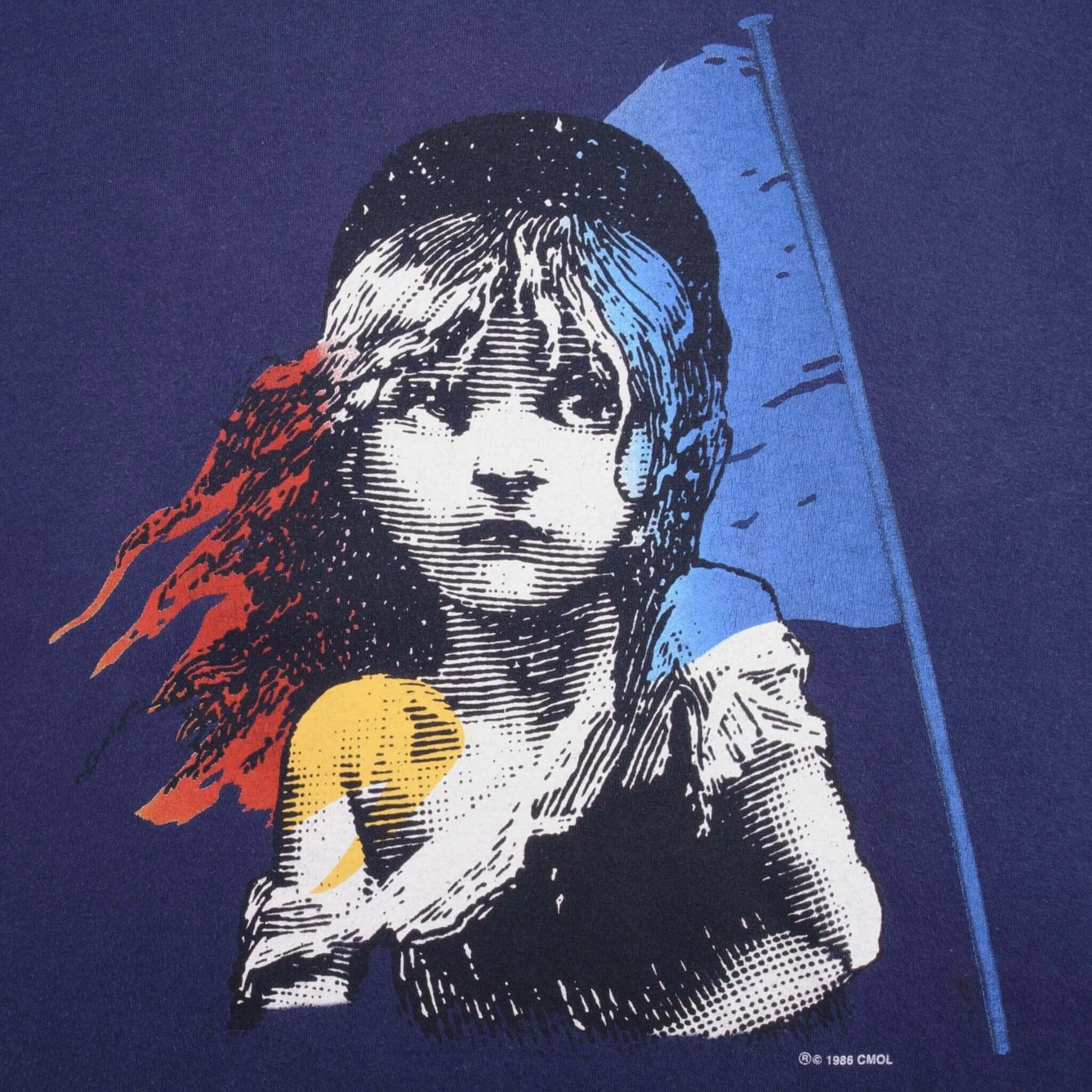 VINTAGE LES MISERABLES 1986 LONDON TEE SHIRT SIZE LARGE