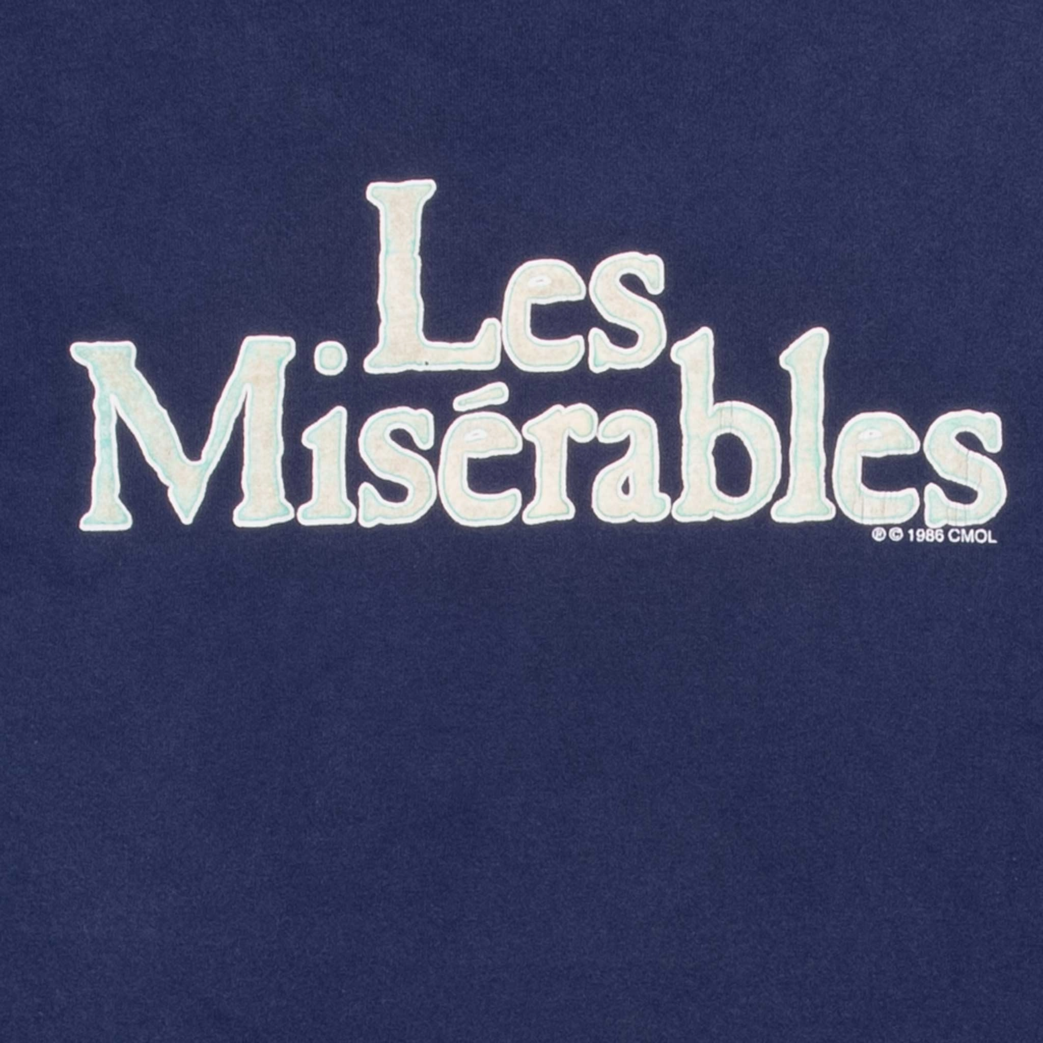 VINTAGE LES MISERABLES 1986 TEE SHIRT SIZE LARGE