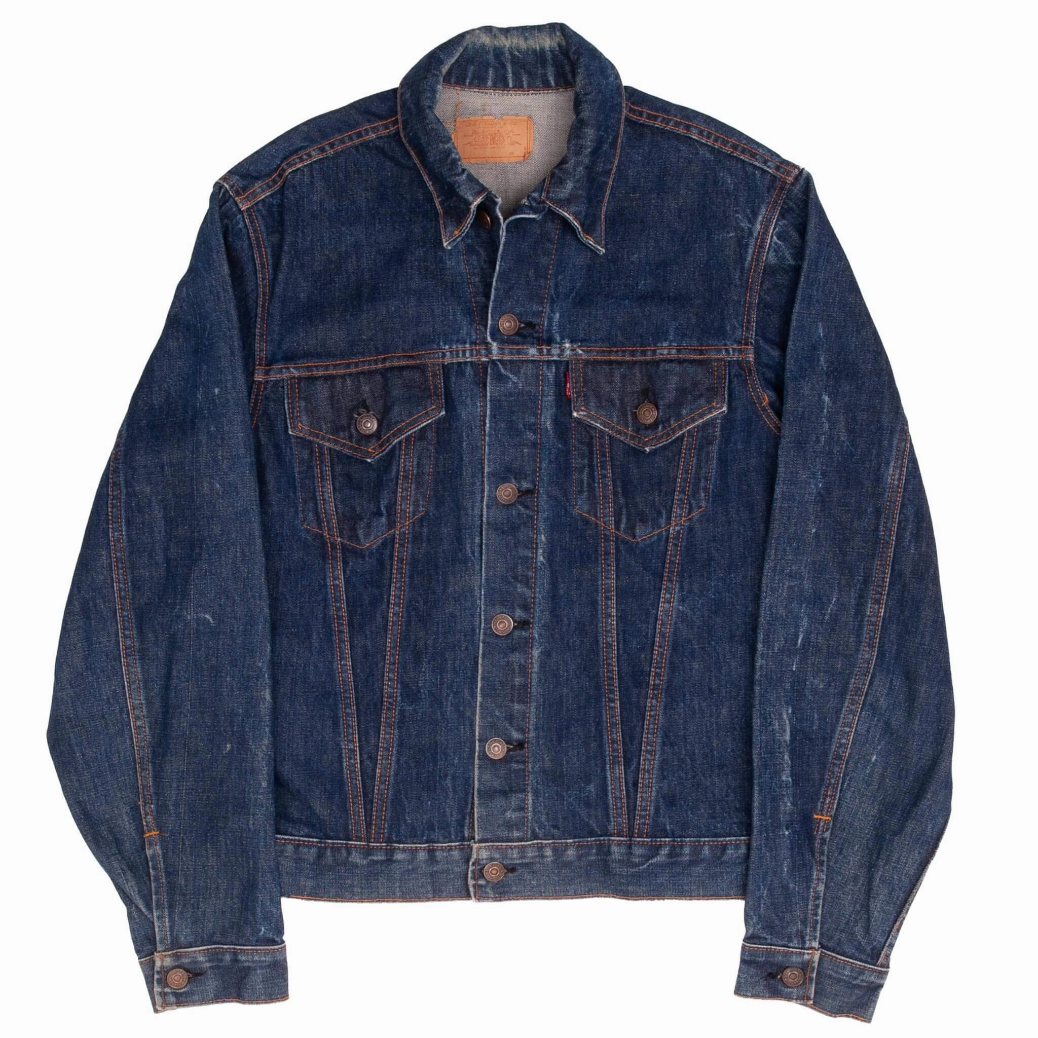 VINTAGE LEVIS BIG E SINGLE STITCH DENIM JACKET 1960S SIZE 40 MEDIUM MADE IN USA