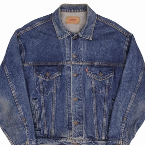 VINTAGE LEVIS TYPE 3 DENIM JACKET 4 POCKETS 1980S SIZE LARGE MADE IN USA