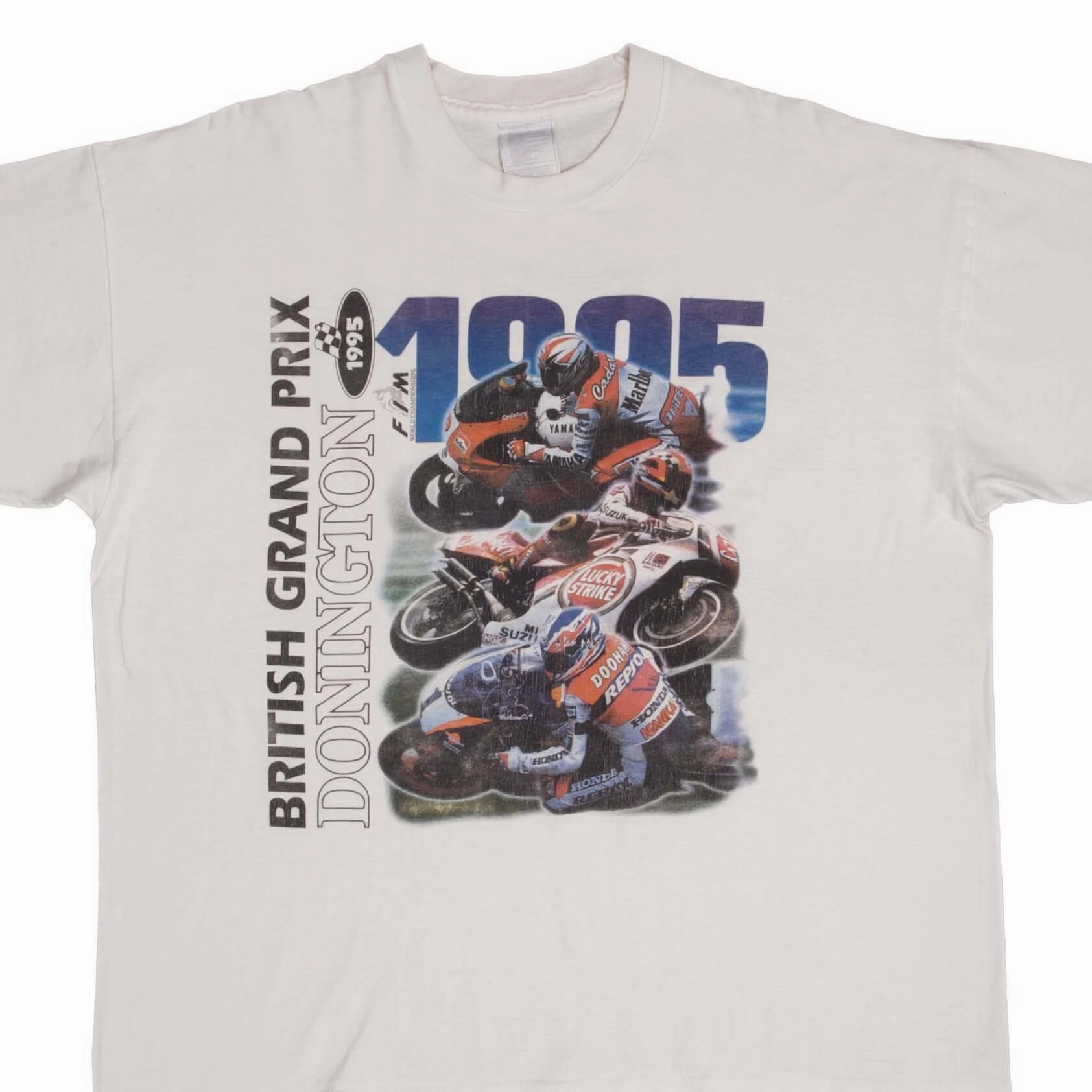 VINTAGE MOTO GP RACING BRITISH GRAND PRIX DONINGTON 1995 TEE SHIRT SIZE XL