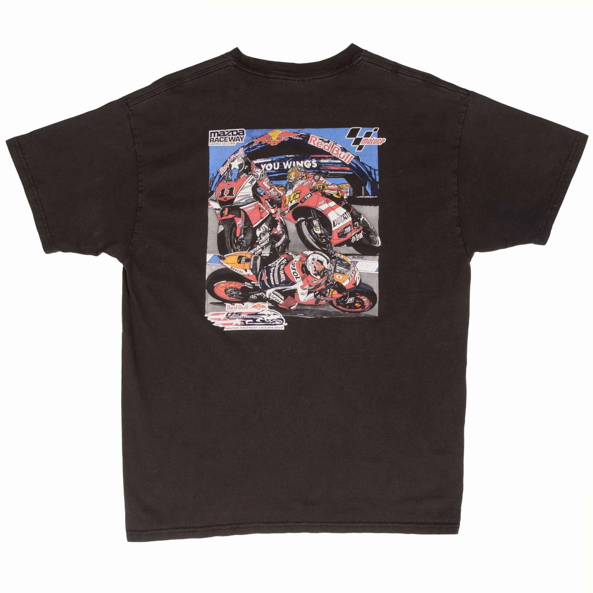 VINTAGE MOTO GP US RED BULL GRAND PRIX 2000S TEE SHIRT SIZE LARGE