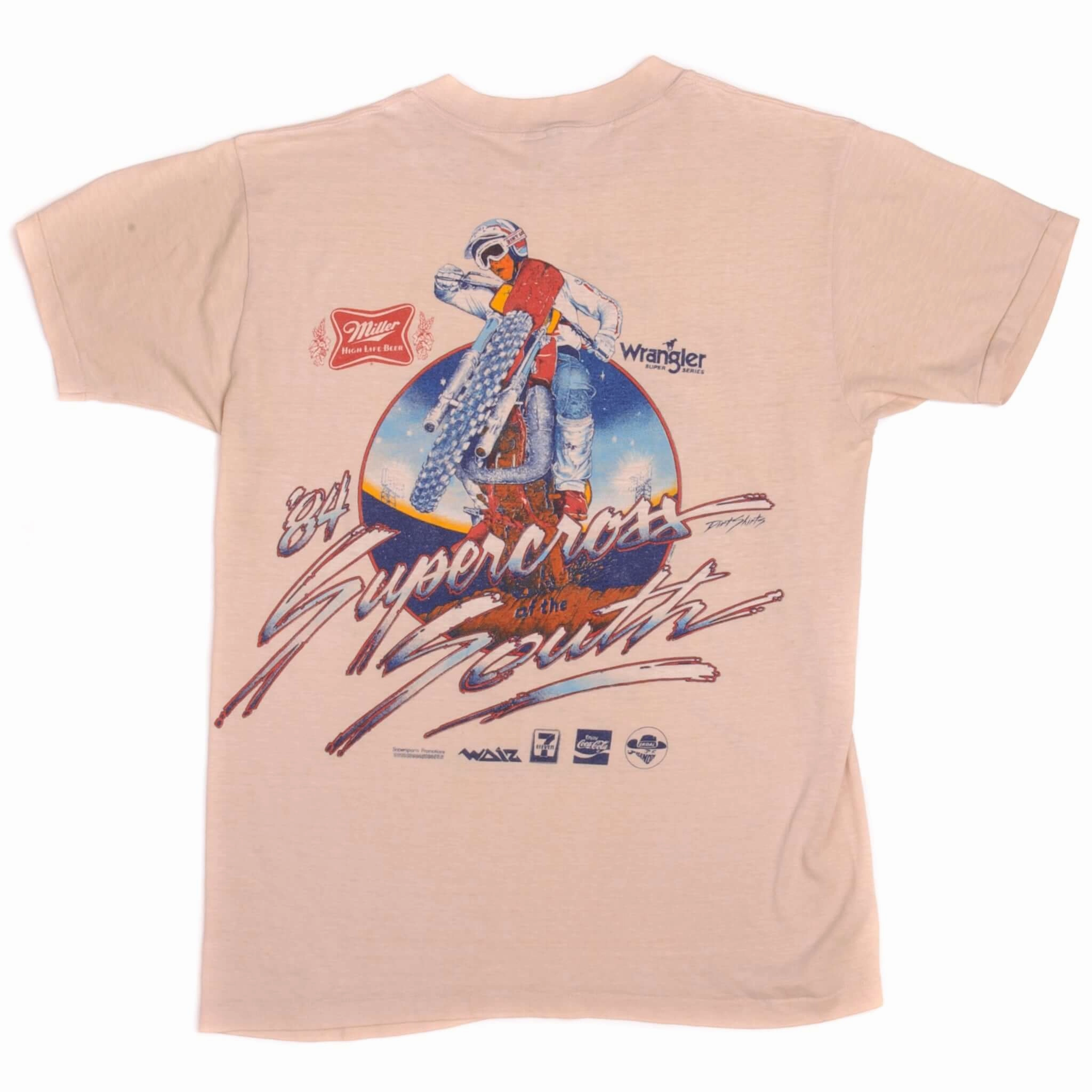 VINTAGE MOTOCROSS DAVID BAILEY SUPERCROSS SOUTH '84 TEE SHIRT SIZE SMALL MADE IN USA