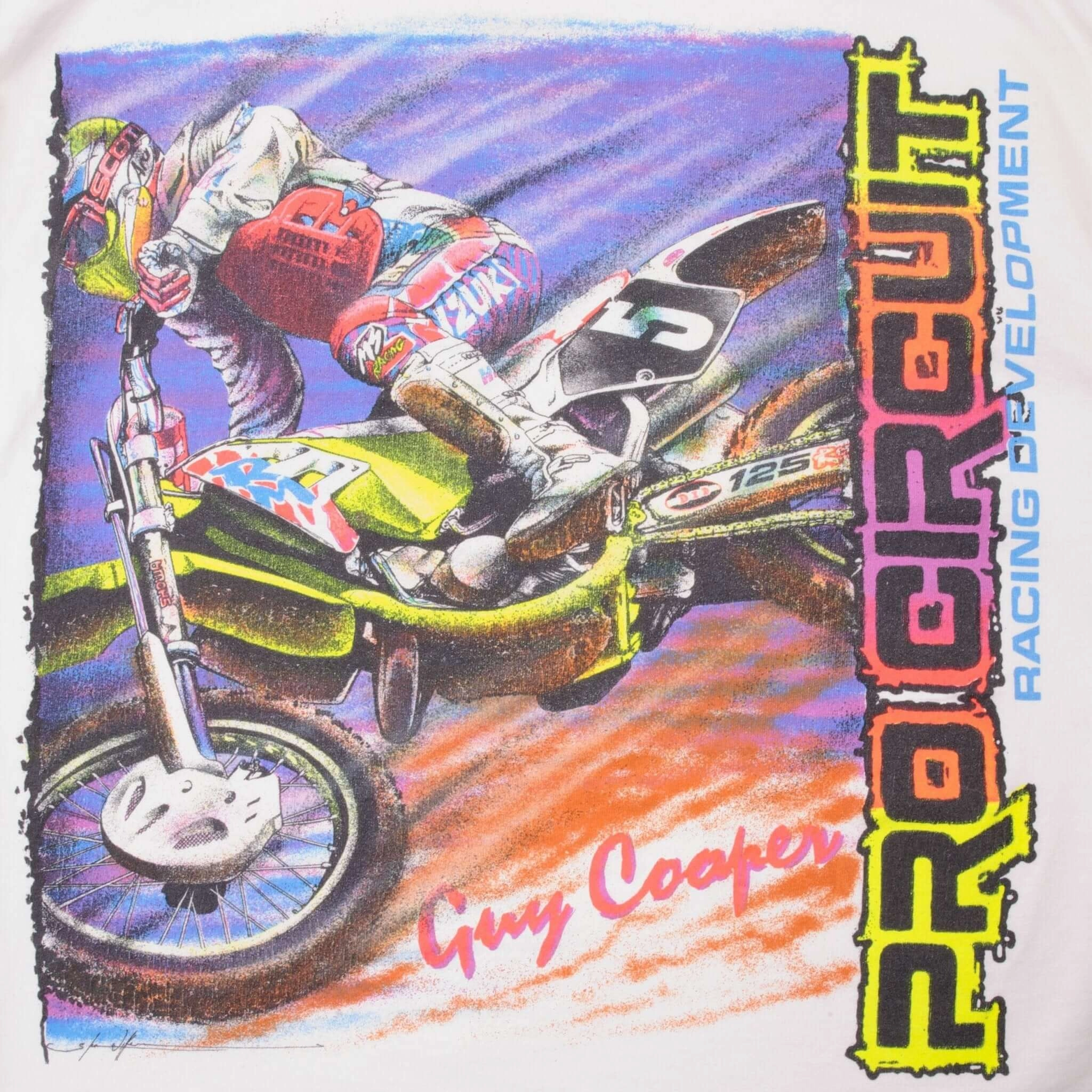 VINTAGE MOTOCROSS TEAM SUZUKI GUY COOPER 1990S TEE SHIRT SIZE LARGE