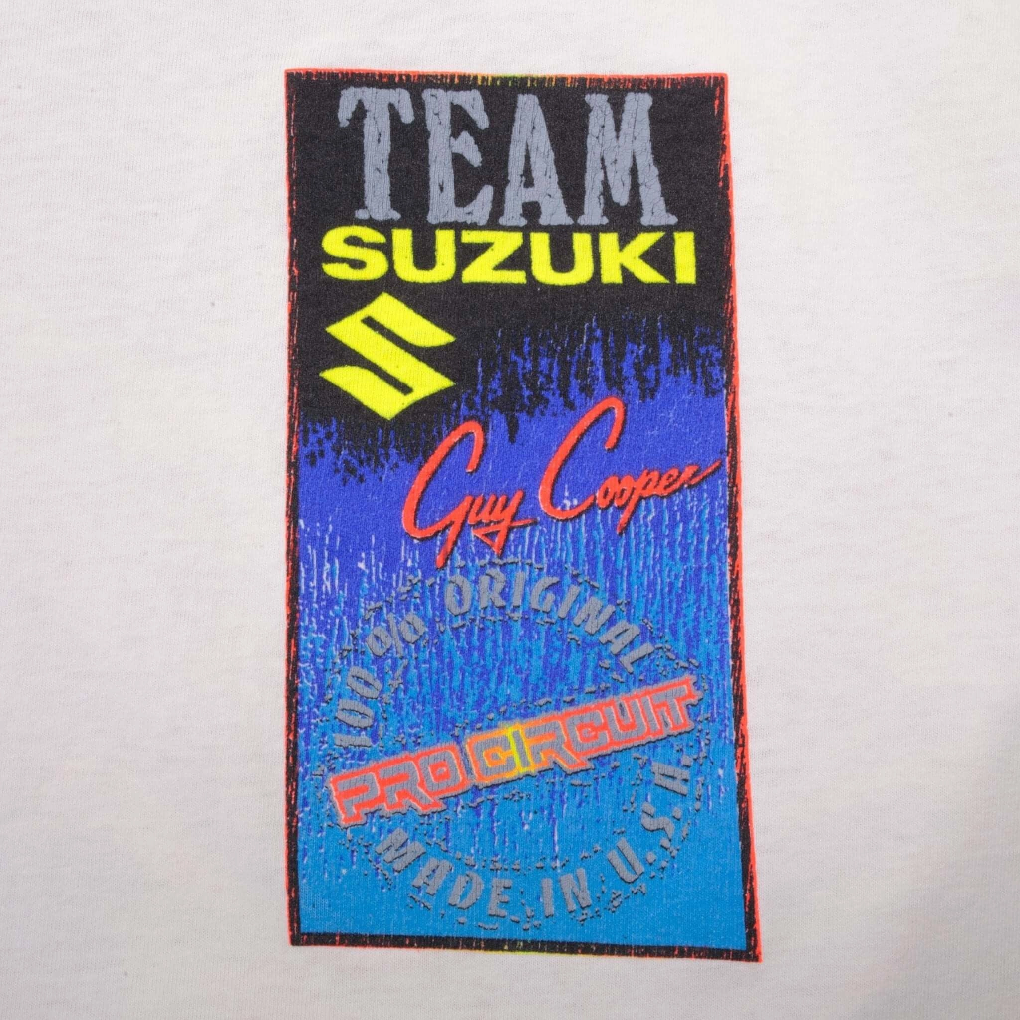 VINTAGE MOTOCROSS TEAM SUZUKI GUY COOPER 1990S TEE SHIRT SIZE LARGE