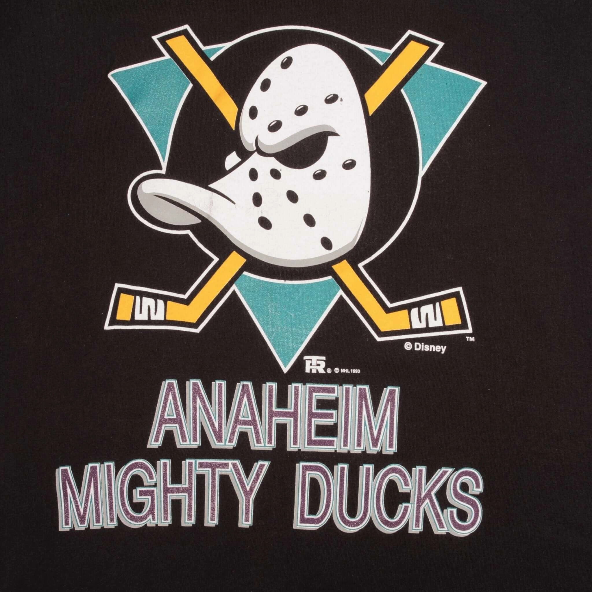 VINTAGE NHL ANAHEIM MIGHTY DUCKS DISNEY TEE SHIRT 1993 SIZE MEDIUM MADE IN USA