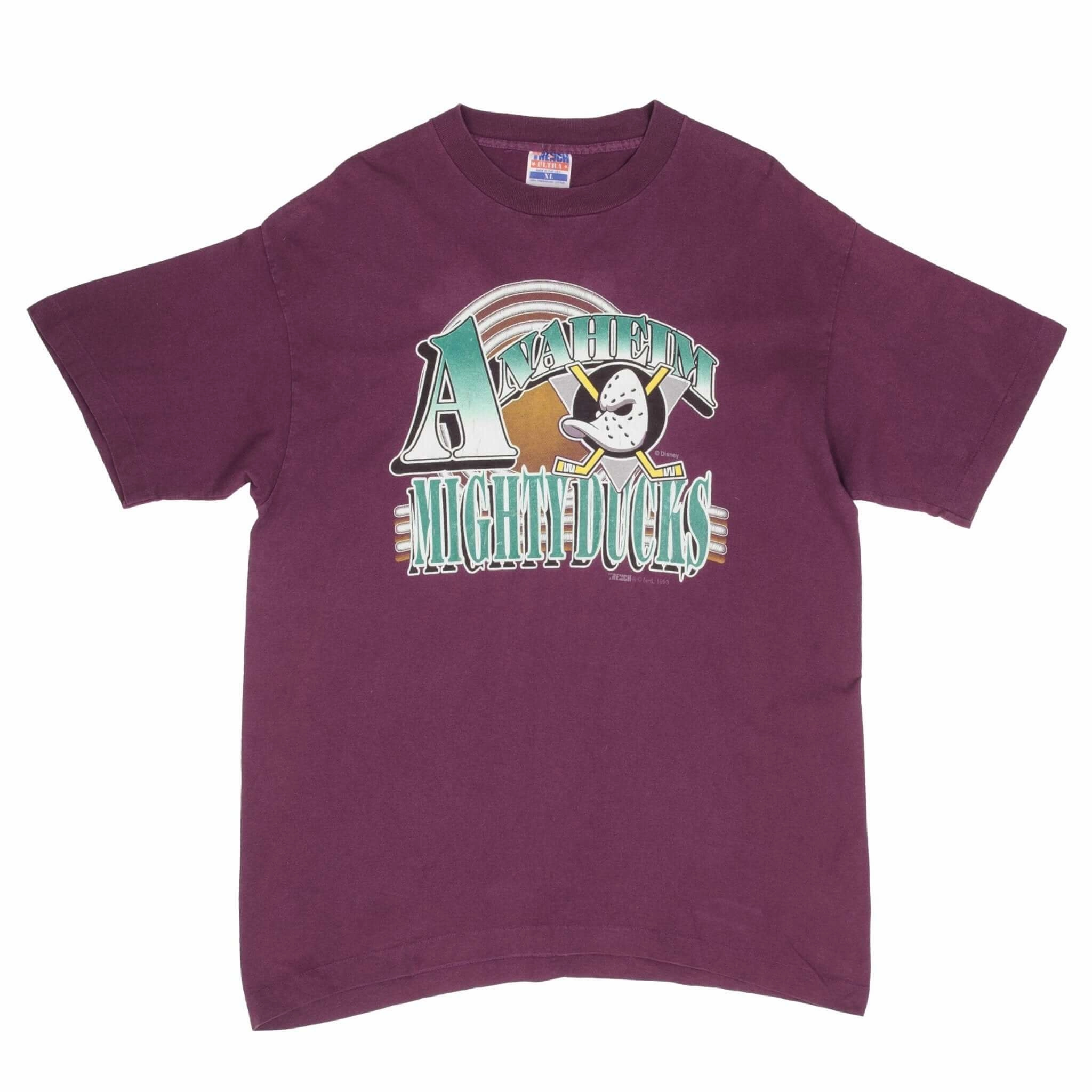 VINTAGE NHL ANAHEIM MIGHTY DUCKS DISNEY TEE SHIRT 1993 SIZE XL MADE IN USA