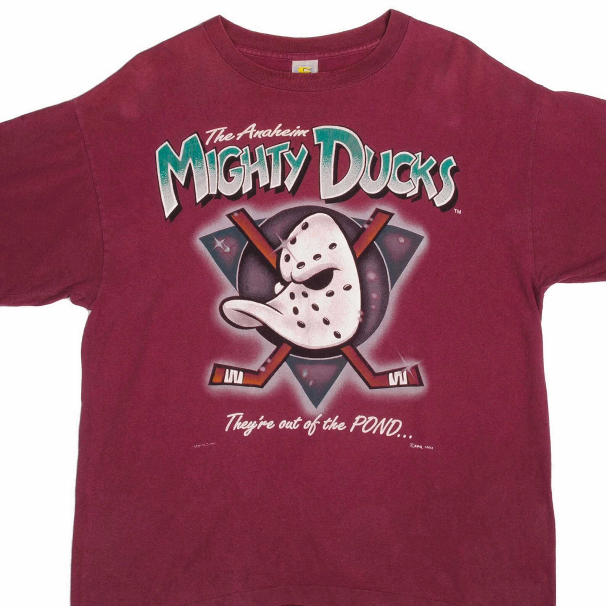 VINTAGE NHL ANAHEIM MIGHTY DUCKS TEE SHIRT 1994 SIZE XL MADE IN USA