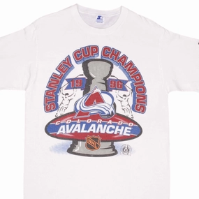 VINTAGE NHL COLORADO AVALANCHE STANLEY CUP CHAMPIONS 1996 TEE SHIRT SIZE MEDIUM