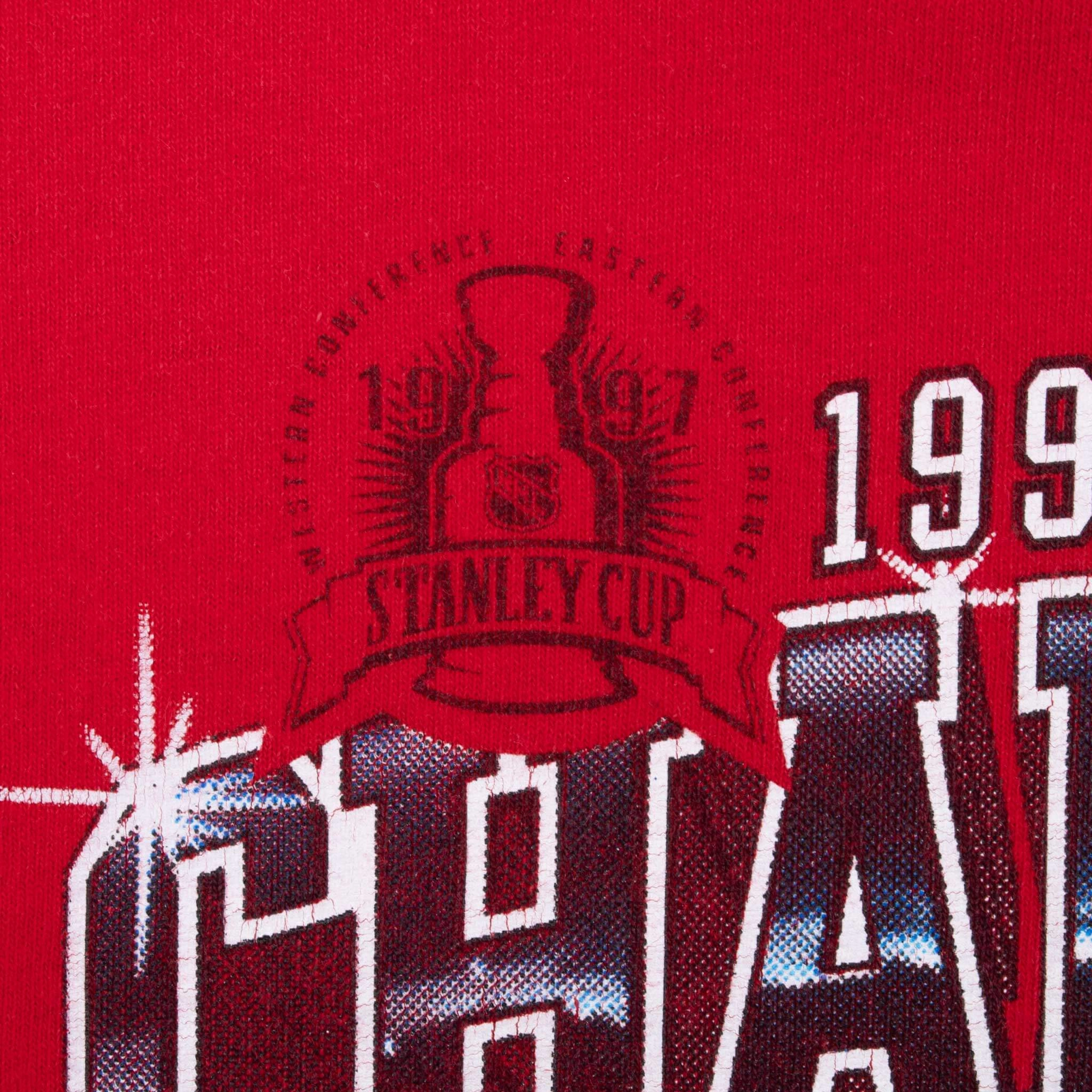 VINTAGE NHL DETROIT RED WINGS CHAMPIONS 1997 TEE SHIRT LARGE