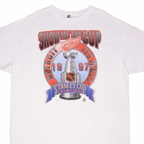 VINTAGE NHL DETROIT RED WINGS STANLEY CUP CHAMPIONS 1997 TEE SHIRT 2XL MADE USA