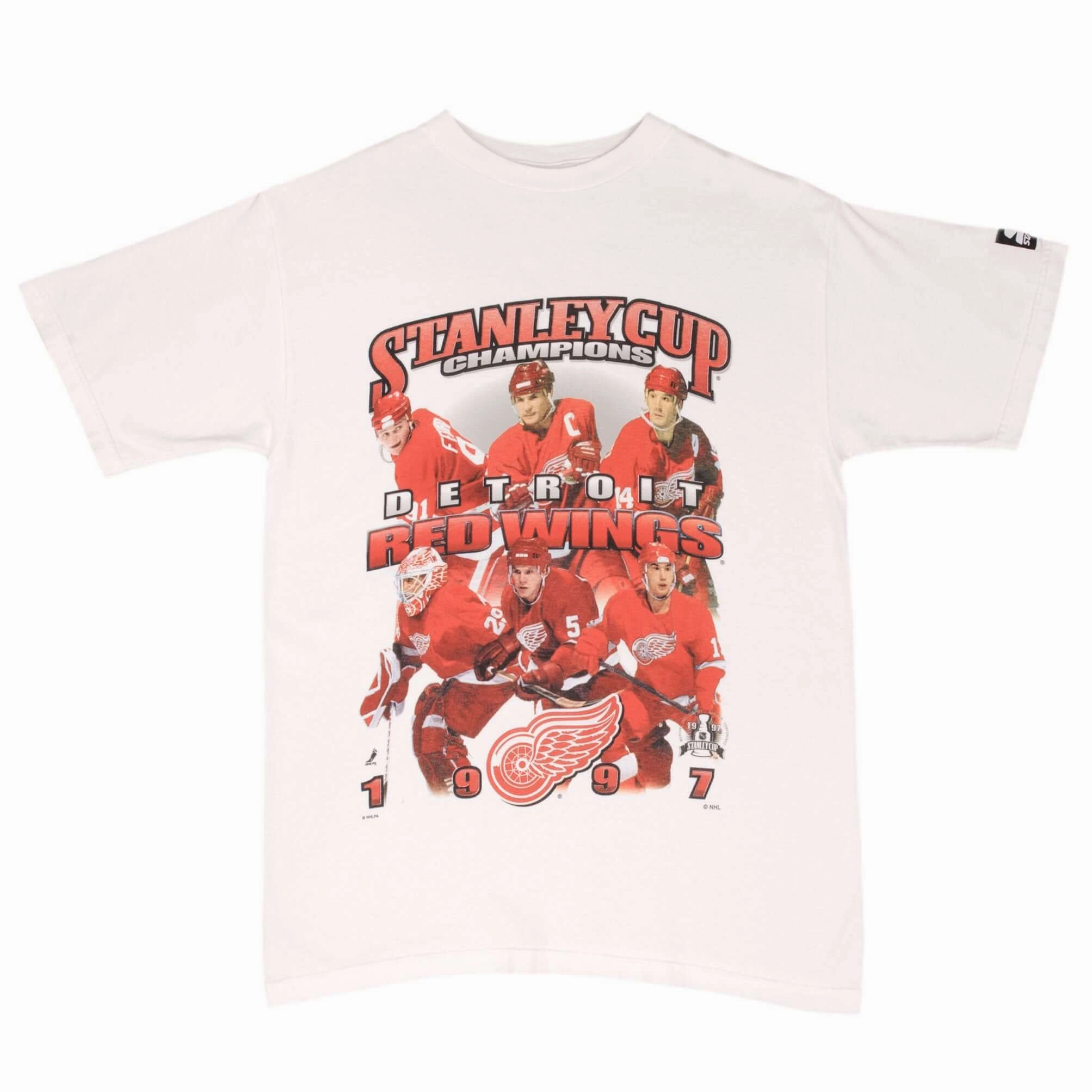 VINTAGE NHL DETROIT RED WINGS STANLEY CUP CHAMPIONS 1997 TEE SHIRT SIZE MEDIUM
