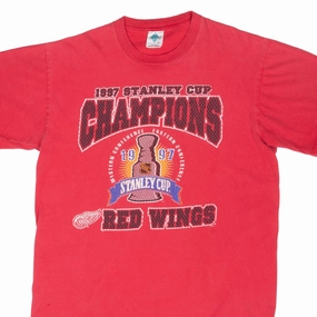 VINTAGE NHL DETROIT RED WINGS STANLEY CUP CHAMPIONS 1997 TEE SHIRT XL