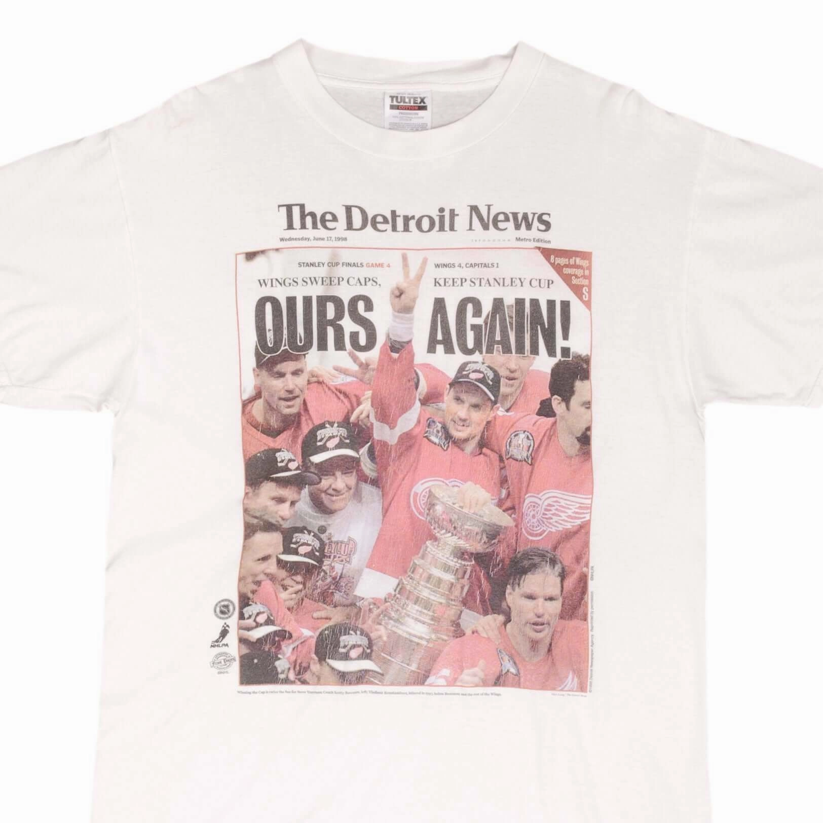 VINTAGE NHL DETROIT RED WINGS STANLEY CUP CHAMPIONS 1998 TEE SHIRT SIZE LARGE