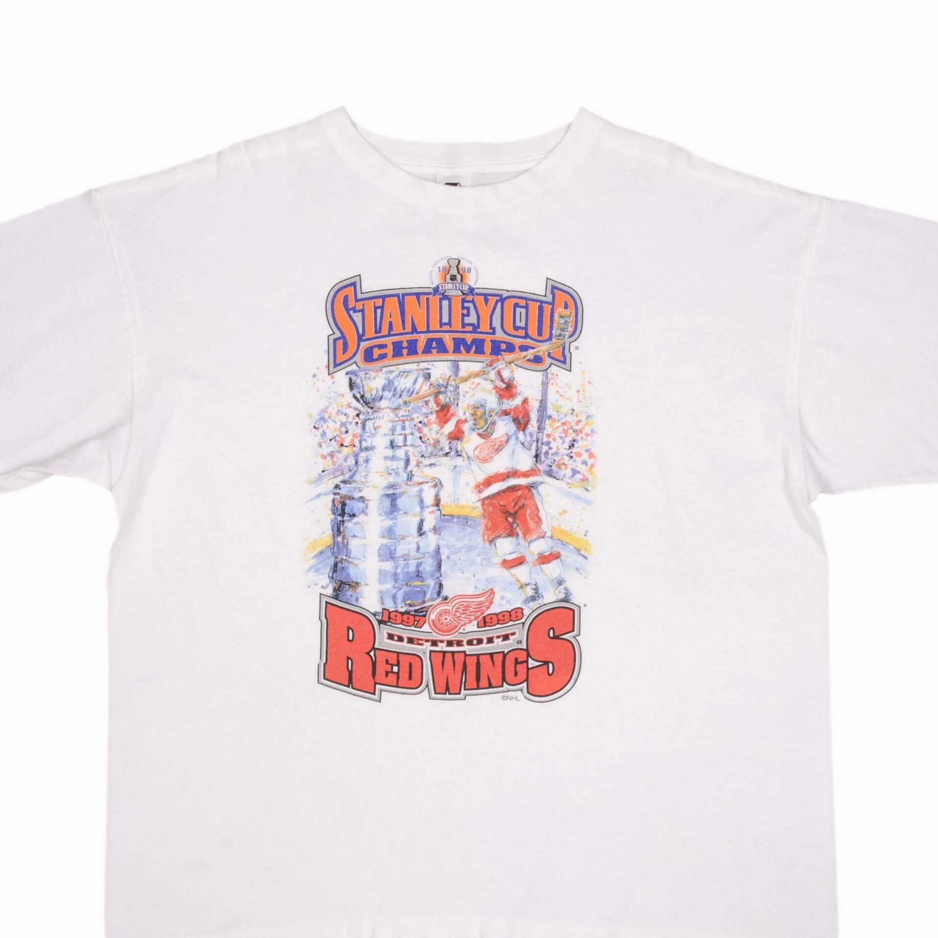 VINTAGE NHL DETROIT RED WINGS STANLEY CUP CHAMPIONS 1998 TEE SHIRT XL