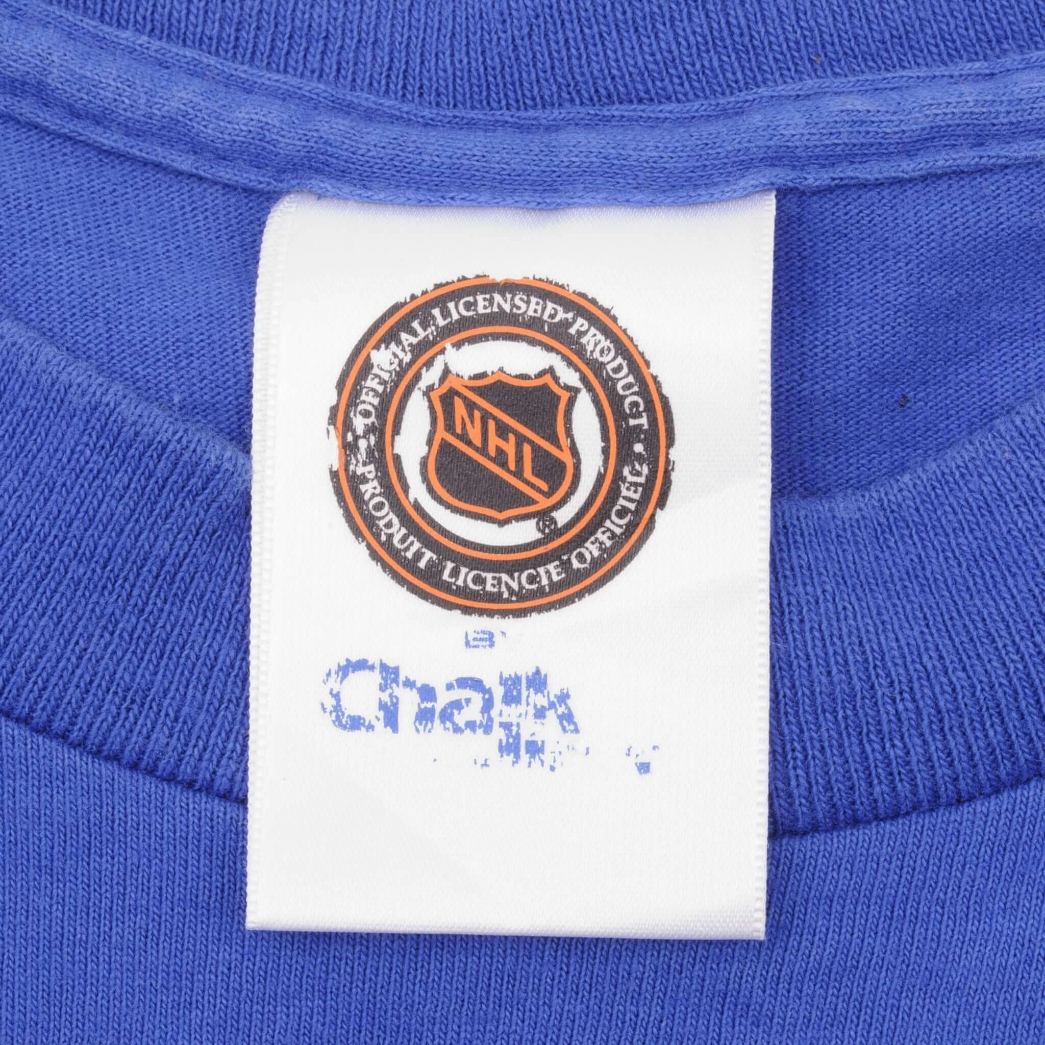 VINTAGE NHL NEW YORK RANGERS ALL OVER PRINT TEE SHIRT 1990S LARGE MADE IN USA