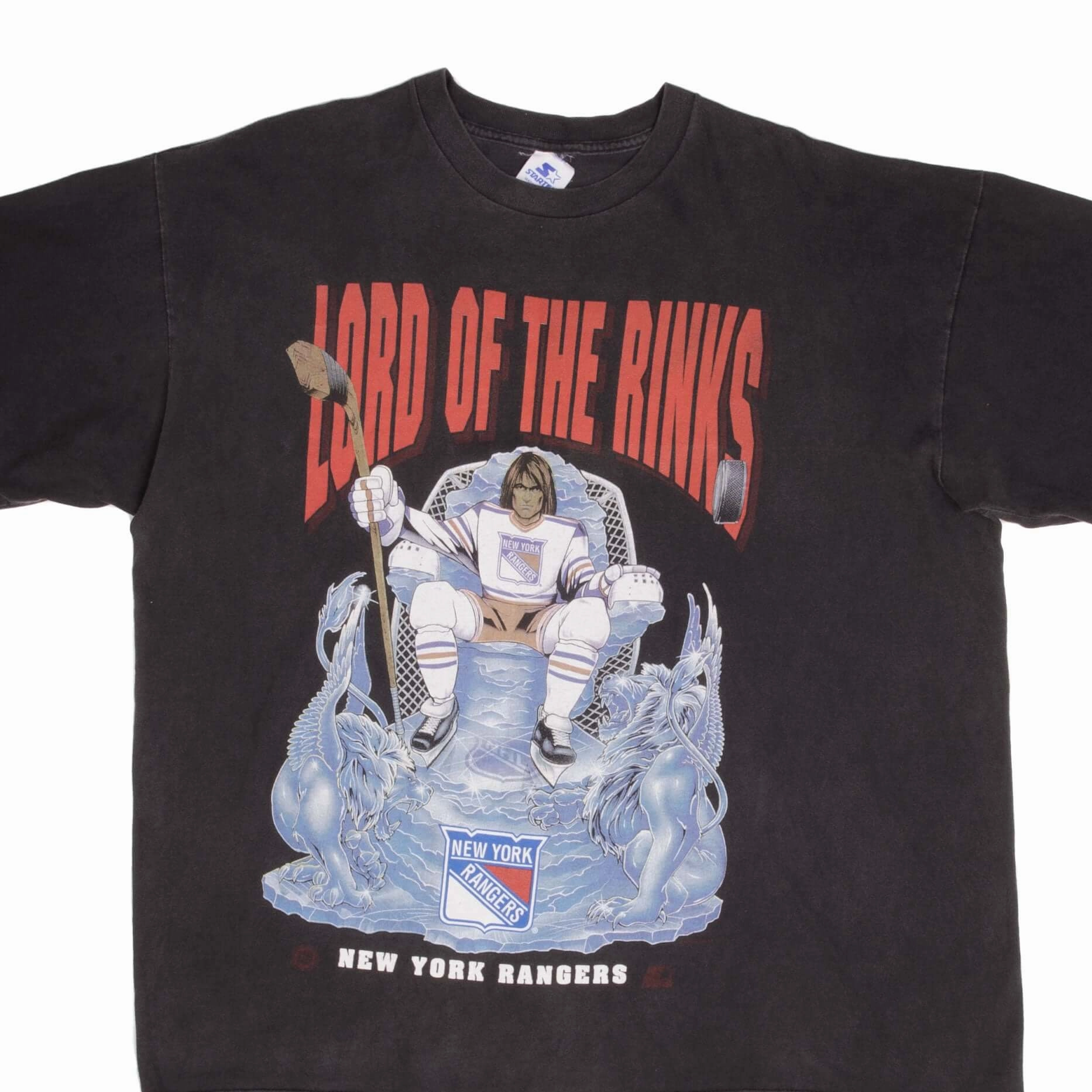 VINTAGE NHL NEW YORK RANGERS LORD OF RINKS 1990S TEE SHIRT 2XL MADE USA