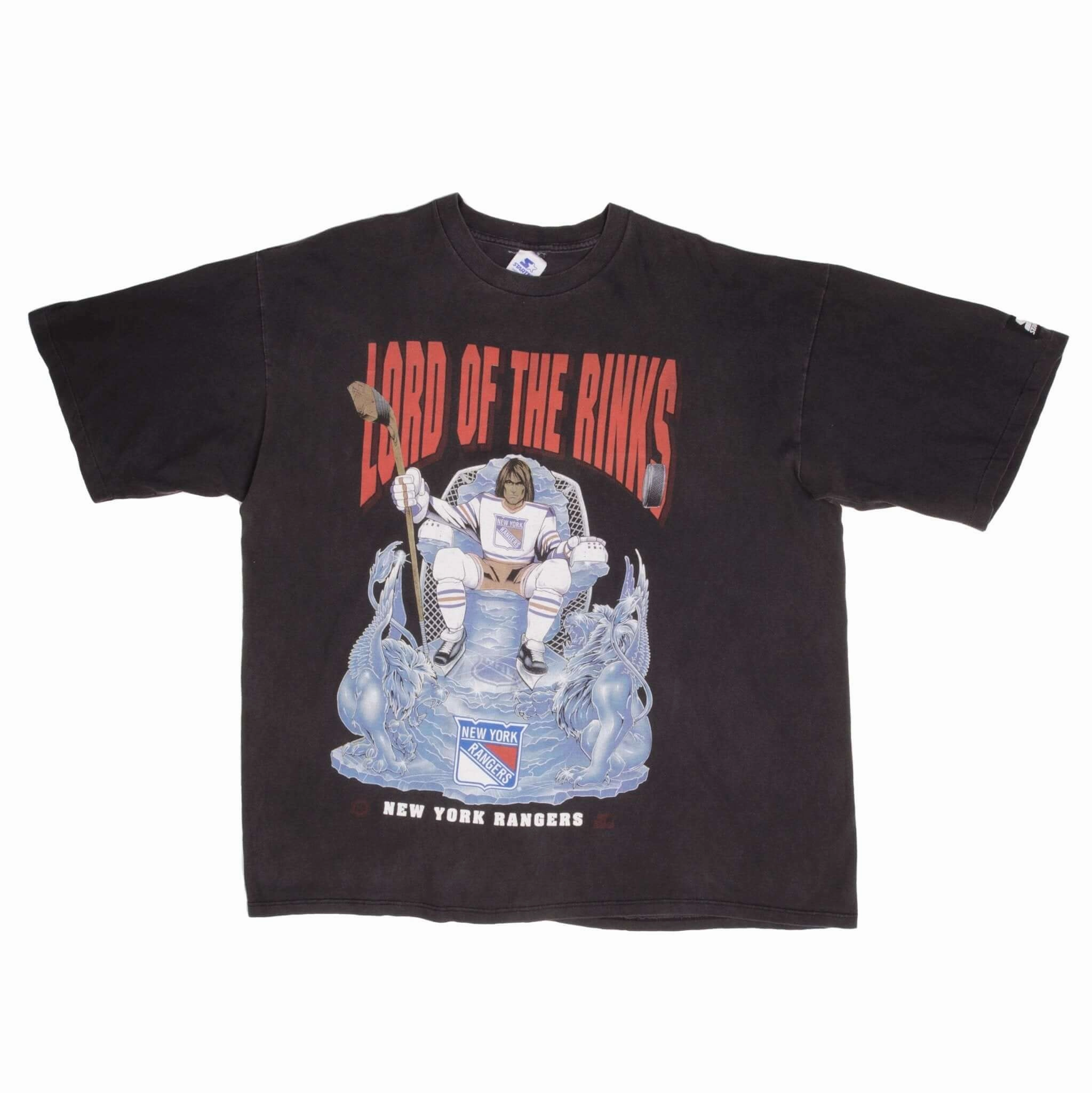 VINTAGE NHL NEW YORK RANGERS LORD OF RINKS 1990S TEE SHIRT 2XL MADE USA