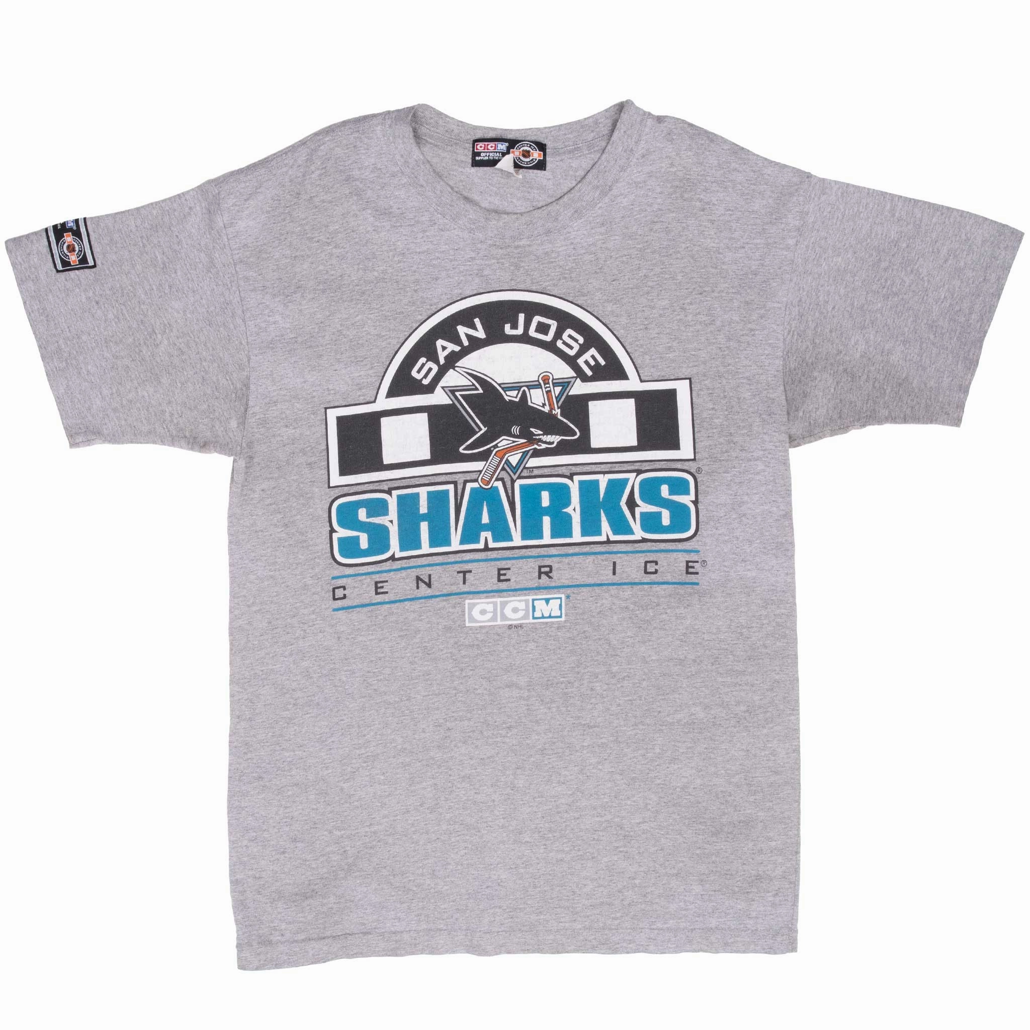 VINTAGE NHL SAN JOSE SHARKS TEE SHIRT 1990S SIZE LARGE