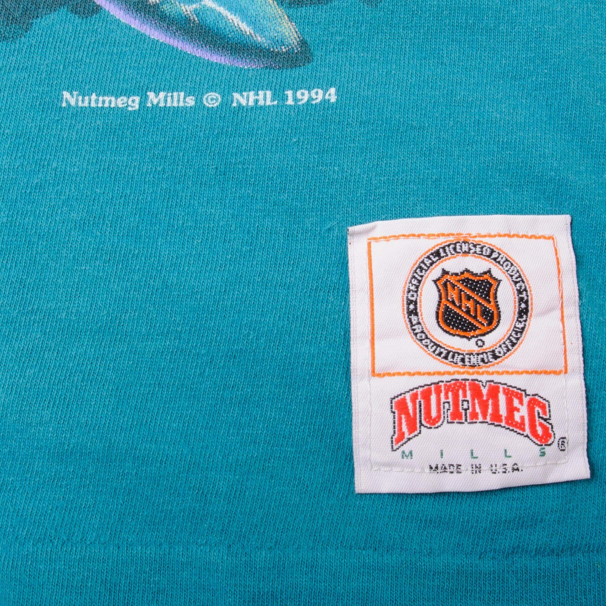 VINTAGE NHL SAN JOSE SHARKS TEE SHIRT 1994 SIZE XL MADE IN USA