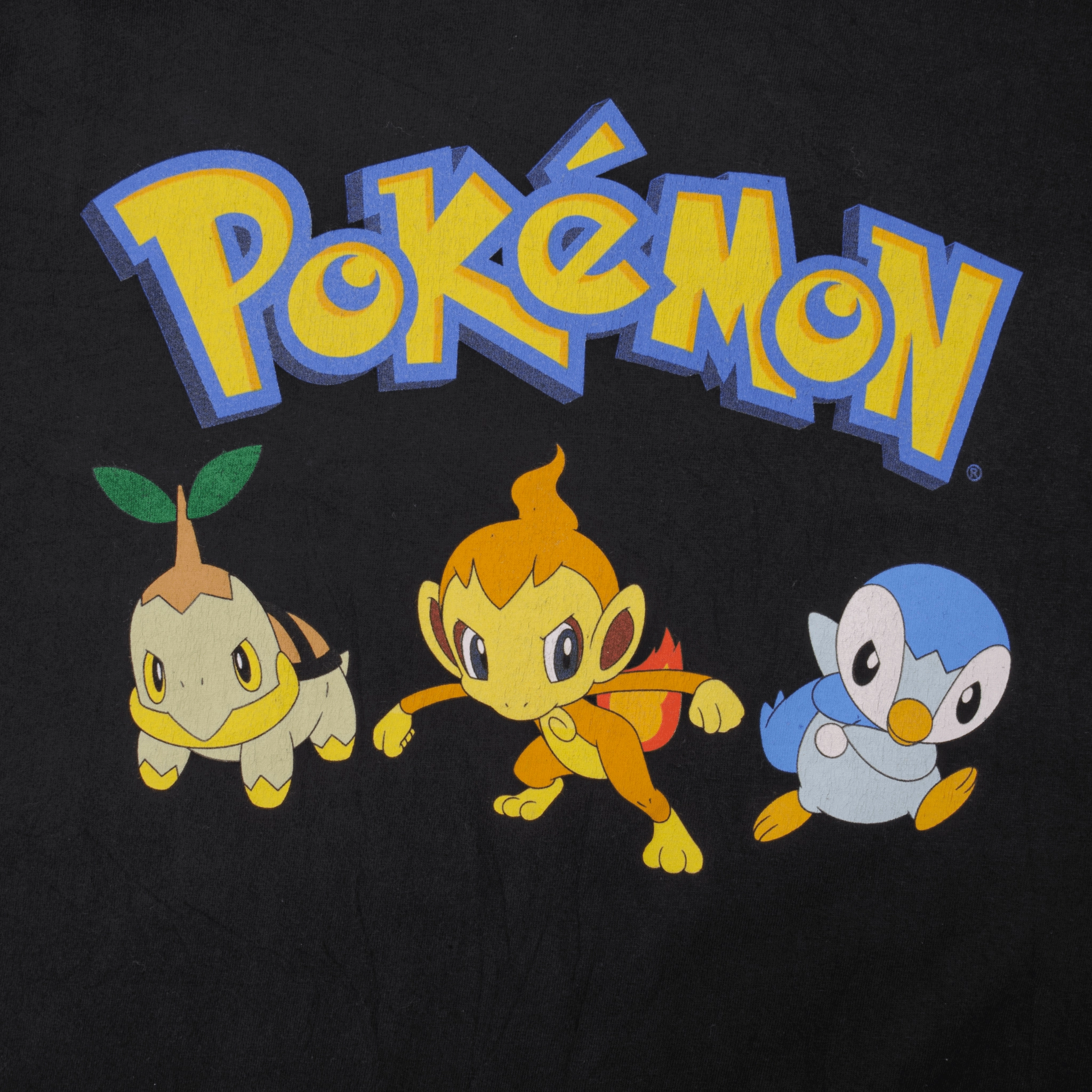 VINTAGE POKEMON DIAMOND & PEARL STARTERS 2007 TEE SHIRT SIZE XL