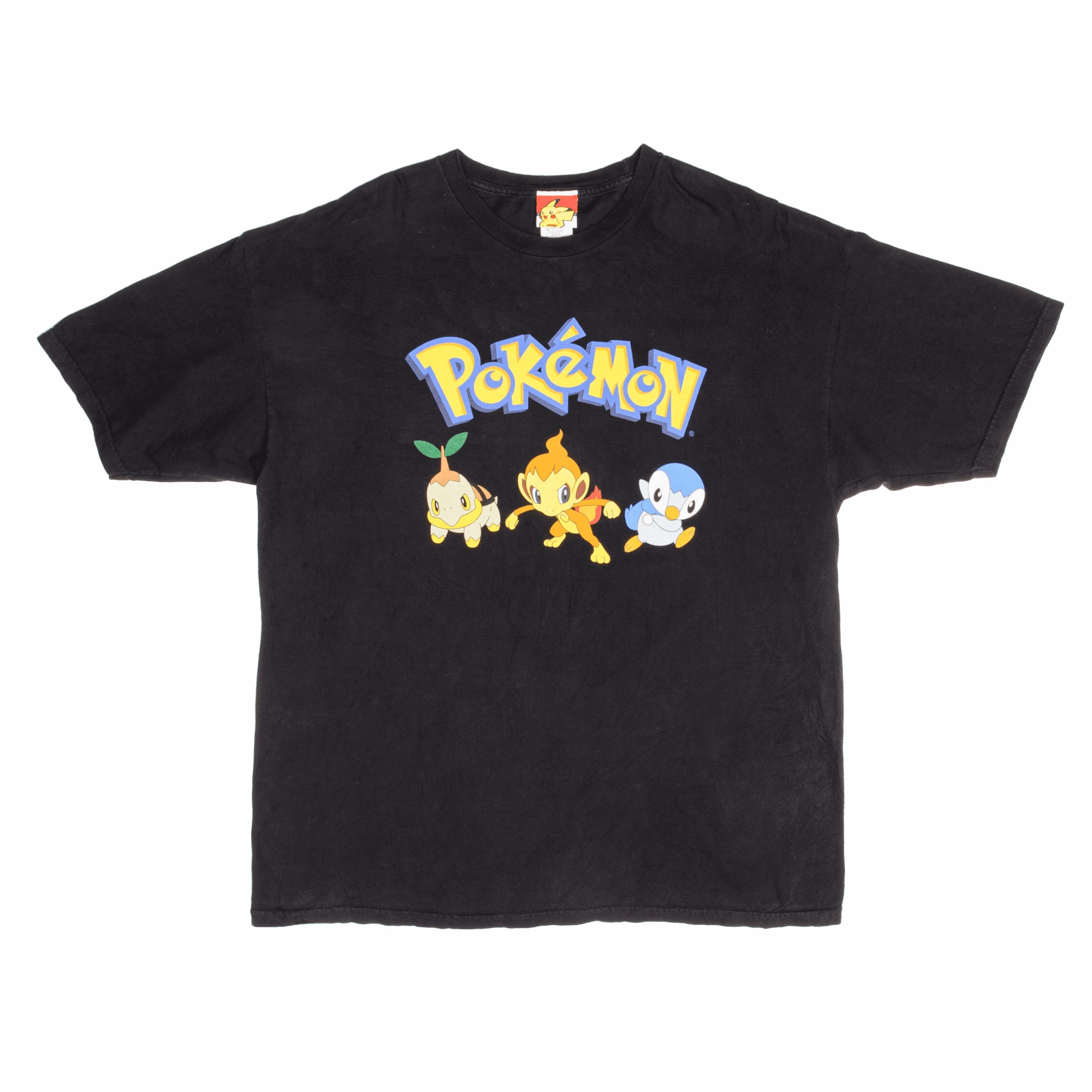 VINTAGE POKEMON DIAMOND & PEARL STARTERS 2007 TEE SHIRT SIZE XL