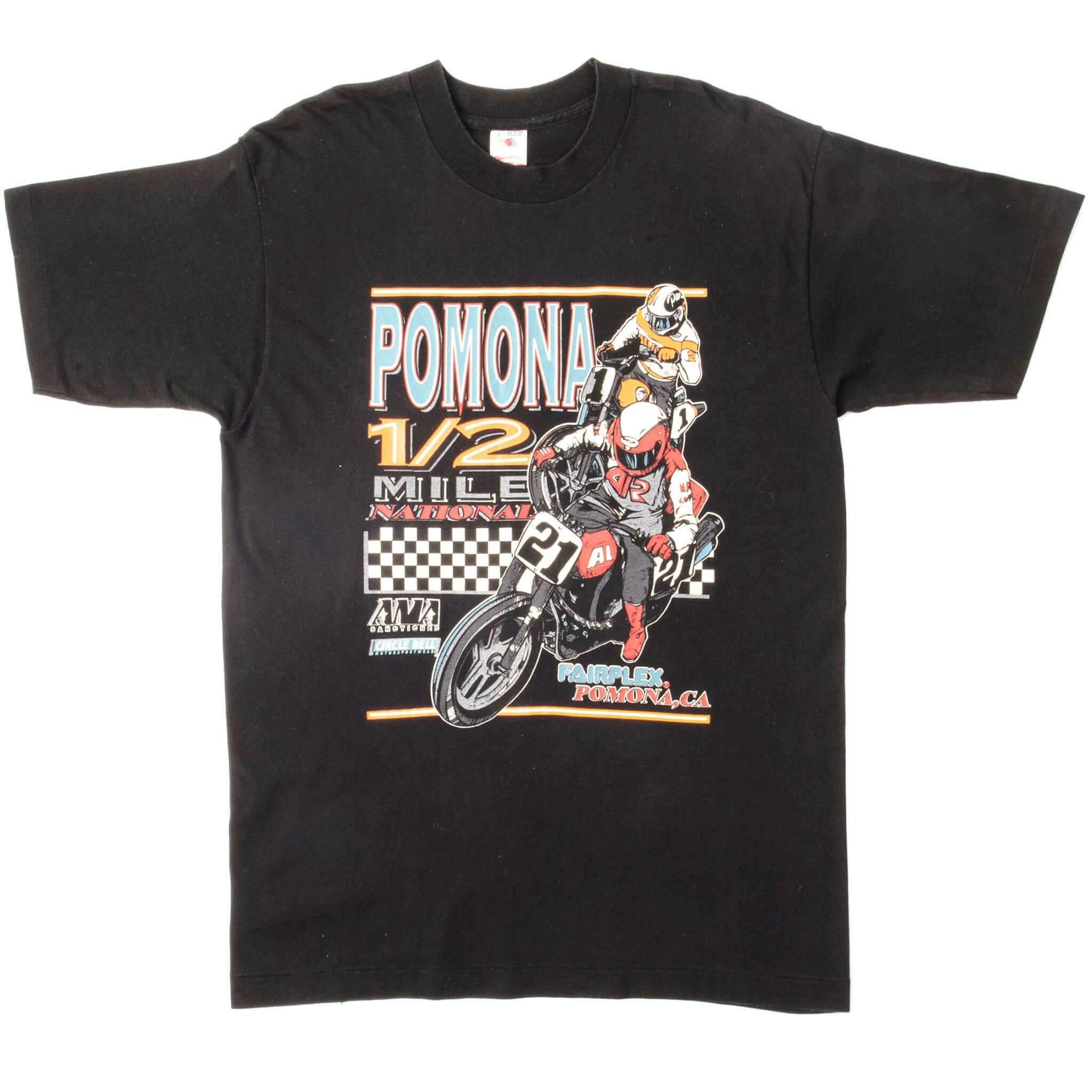 VINTAGE POMONA 1/2 MILES NATIONAL TEE SHIRT 1995 SIZE LARGE MADE IN USA