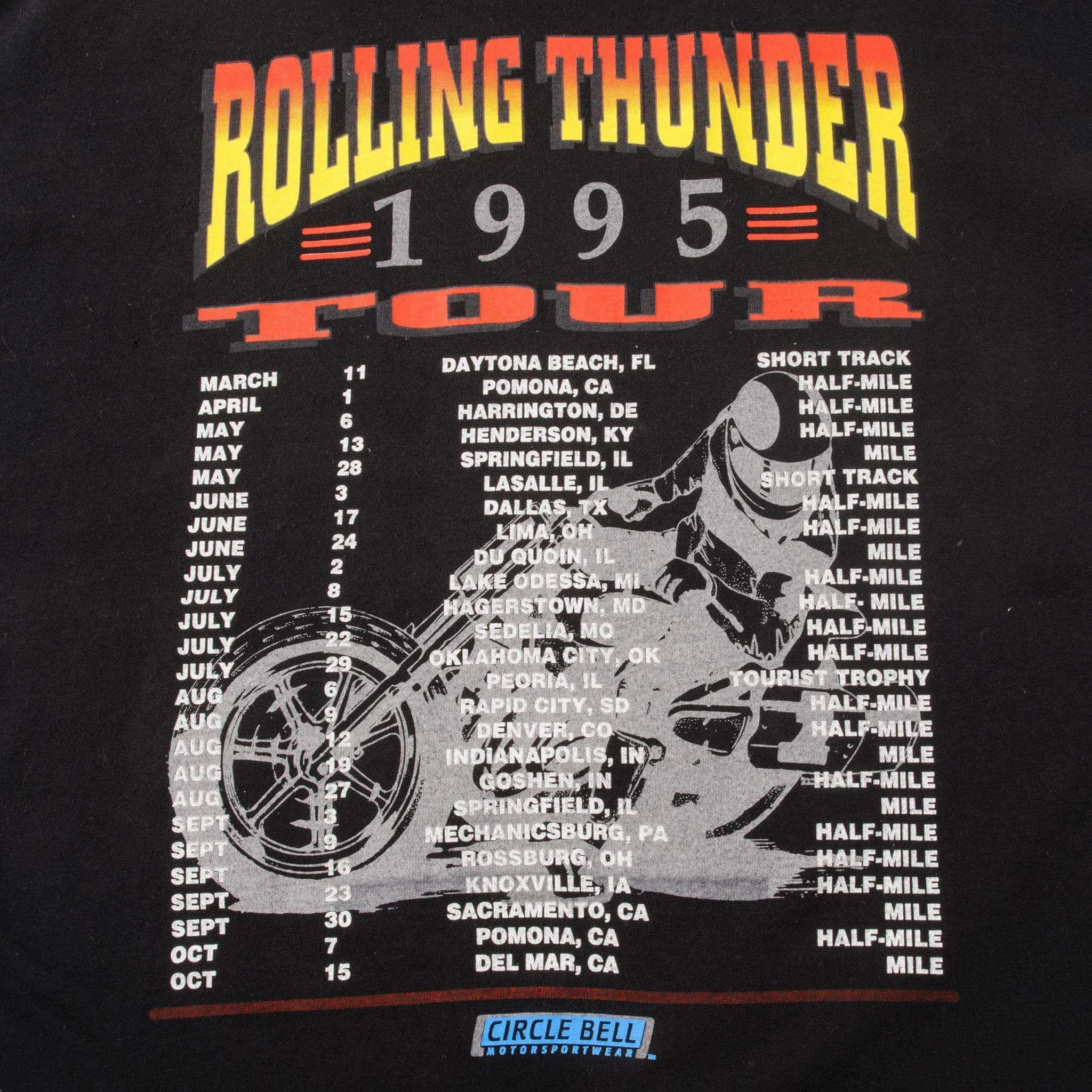 VINTAGE POMONA 1/2 MILES NATIONAL TEE SHIRT 1995 SIZE LARGE MADE IN USA
