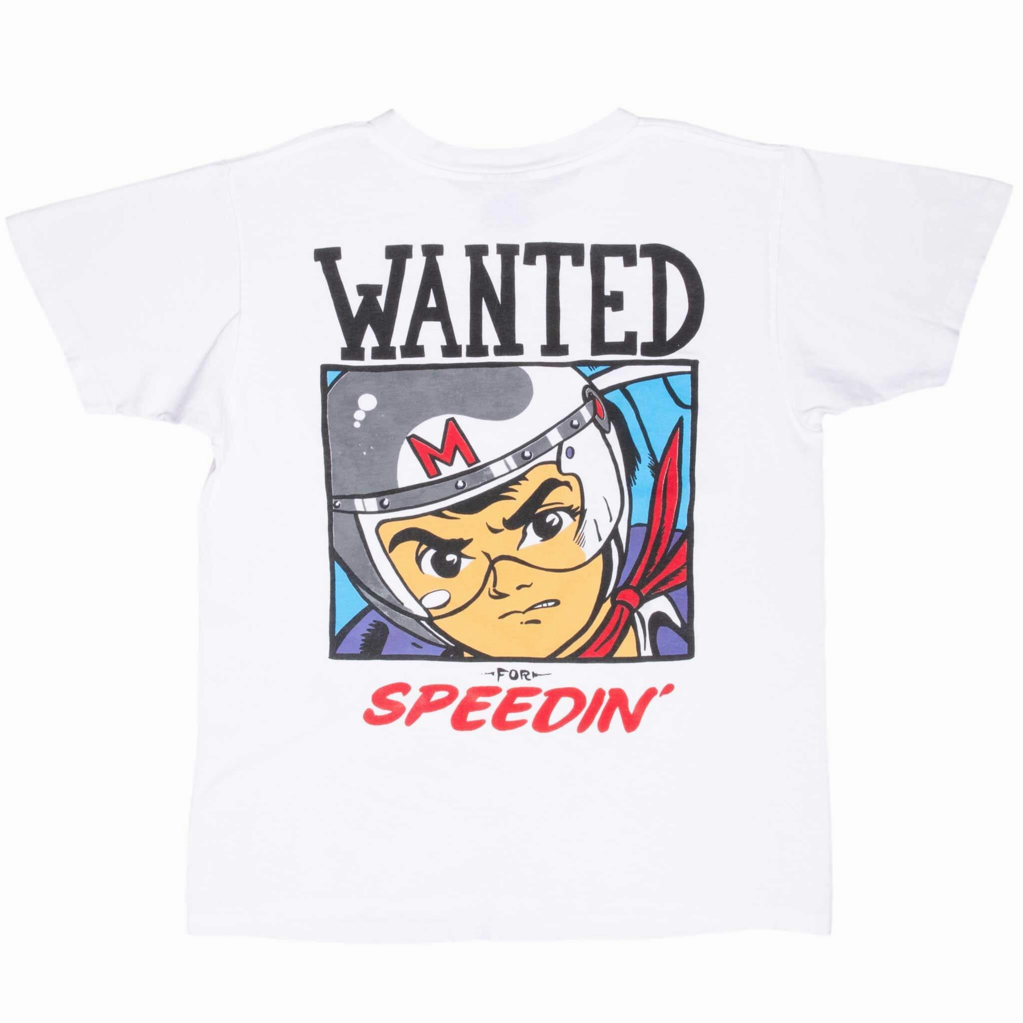 VINTAGE SPEED RACER WANTED FOR SPEEDING EARLY 1990S TEE SHIRT LARGE MADE IN USA
