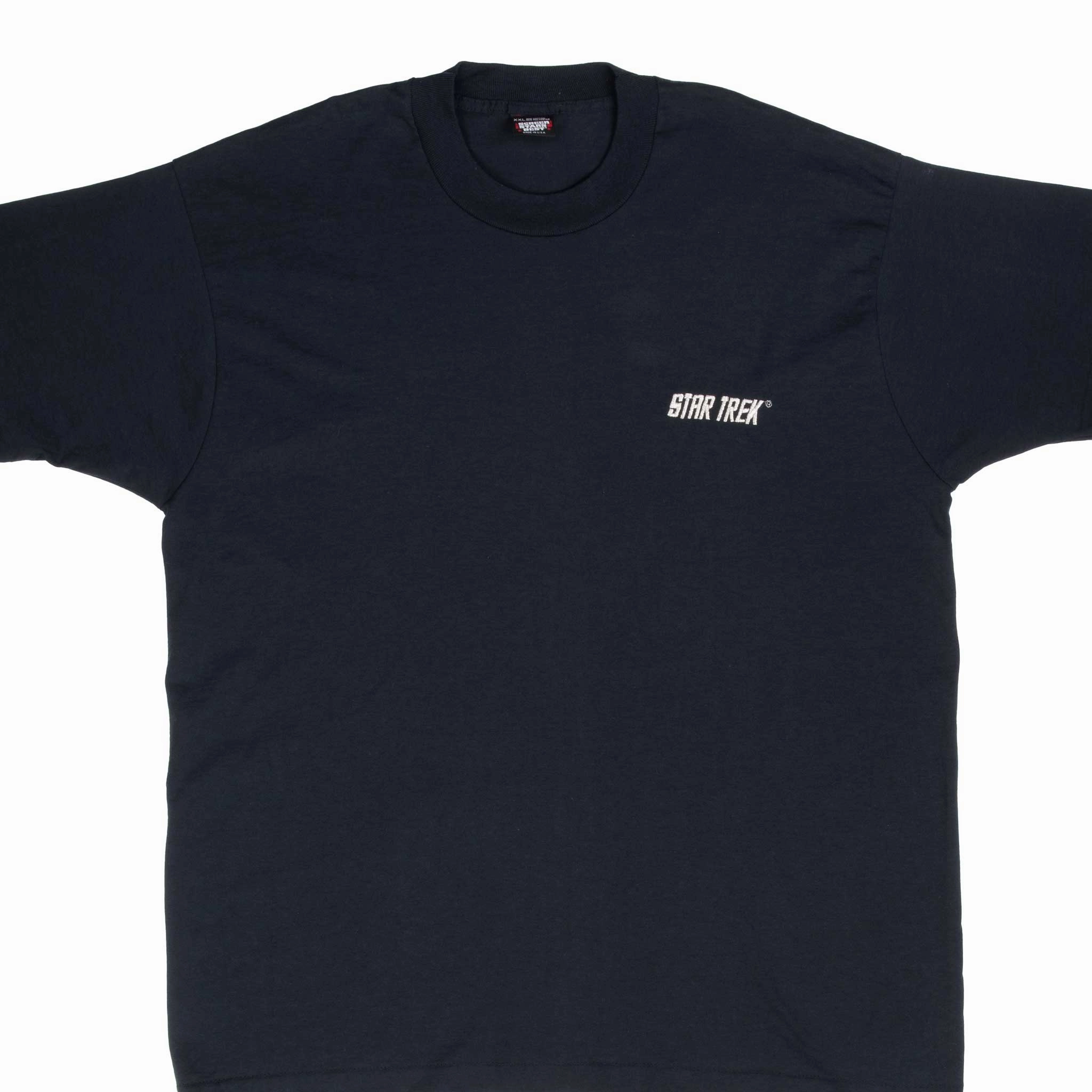 VINTAGE STAR TREK EMBROIDERED TEE SHIRT 1990S XL MADE IN USA