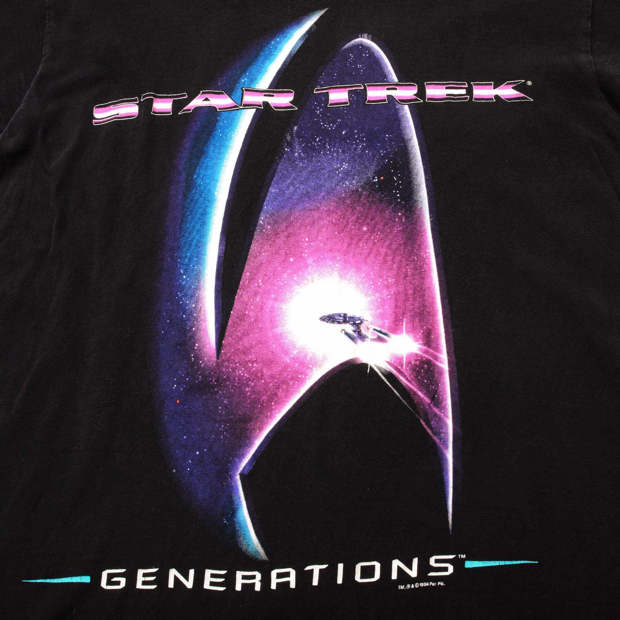 VINTAGE STAR TREK GENERATIONS TEE SHIRT 1994 SIZE LARGE