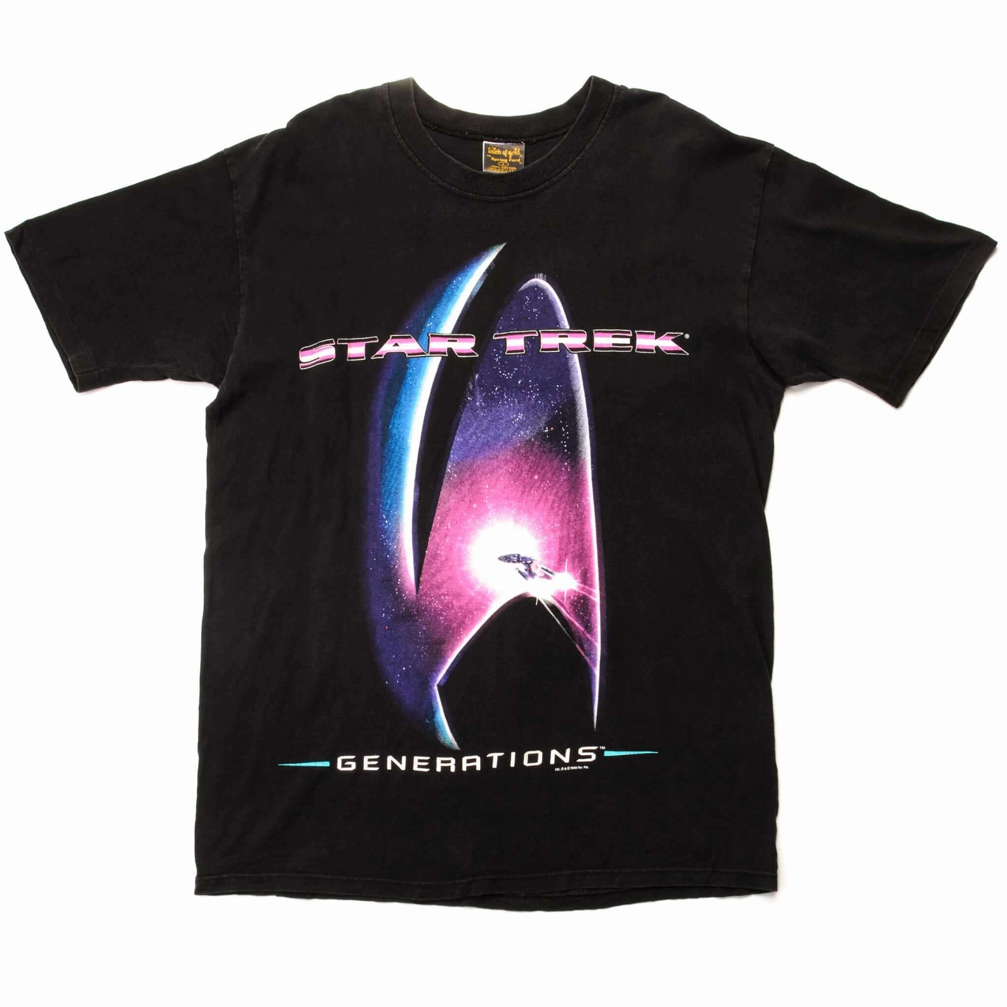 VINTAGE STAR TREK GENERATIONS TEE SHIRT 1994 SIZE LARGE
