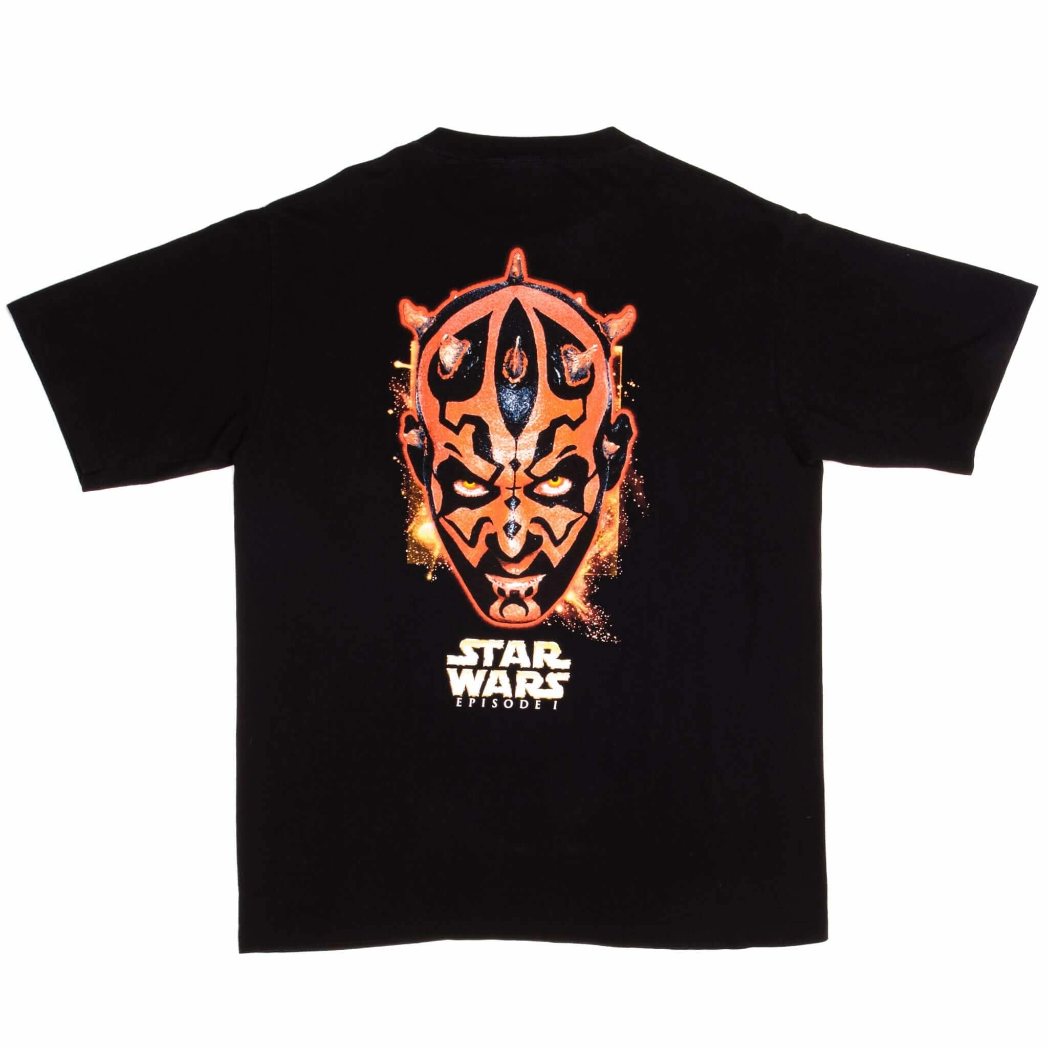 VINTAGE STAR WARS EPISODE 1 THE PHANTOM MENACE DARTH MAUL TEE SHIRT 1999- EARLY 2000s SIZE XL MADE IN USA