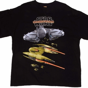 VINTAGE STAR WARS EPISODE 1 THE PHANTOM MENACE TEE SHIRT 2000s 2XL MADE USA