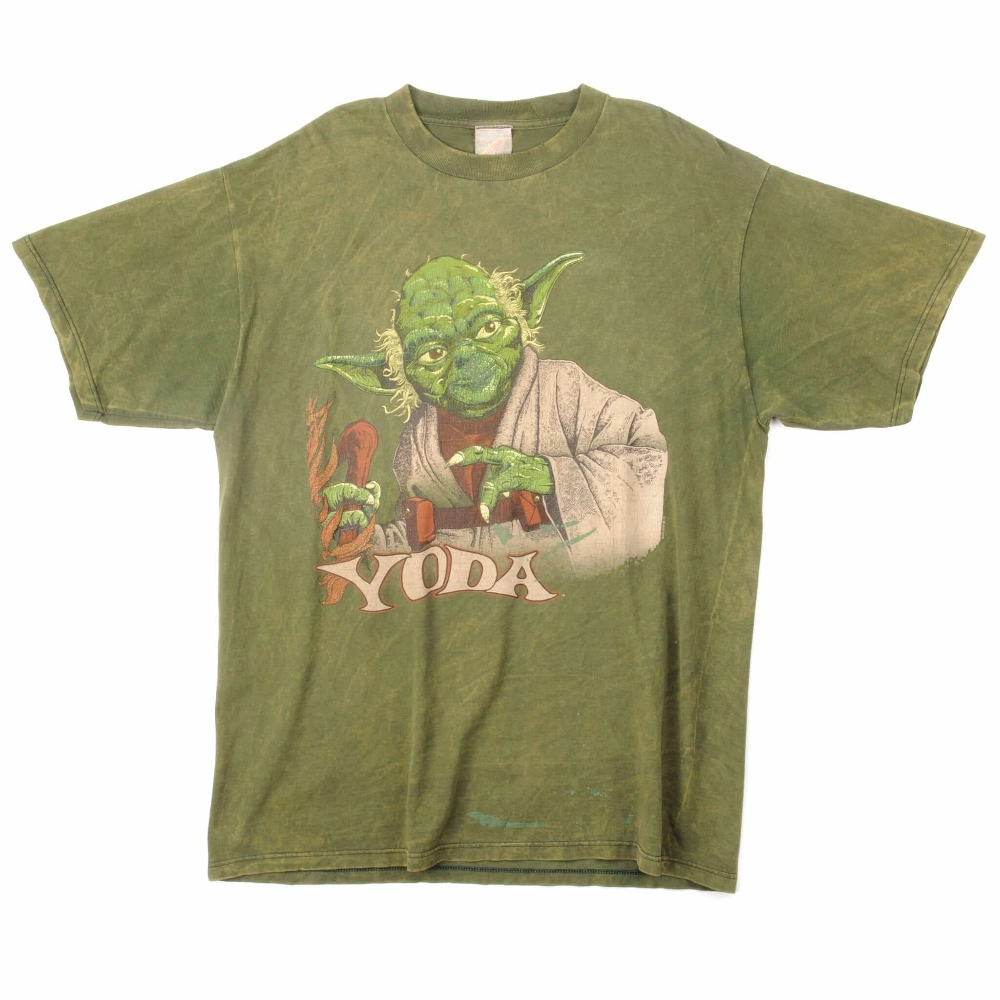 VINTAGE STAR WARS YODA  TEE SHIRT SIZE LARGE MADE IN USA