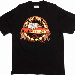 VINTAGE STURGIS BLACK HILLS MOTOR CLASSIC TEE SHIRT 1992 SIZE MEDIUM MADE IN USA